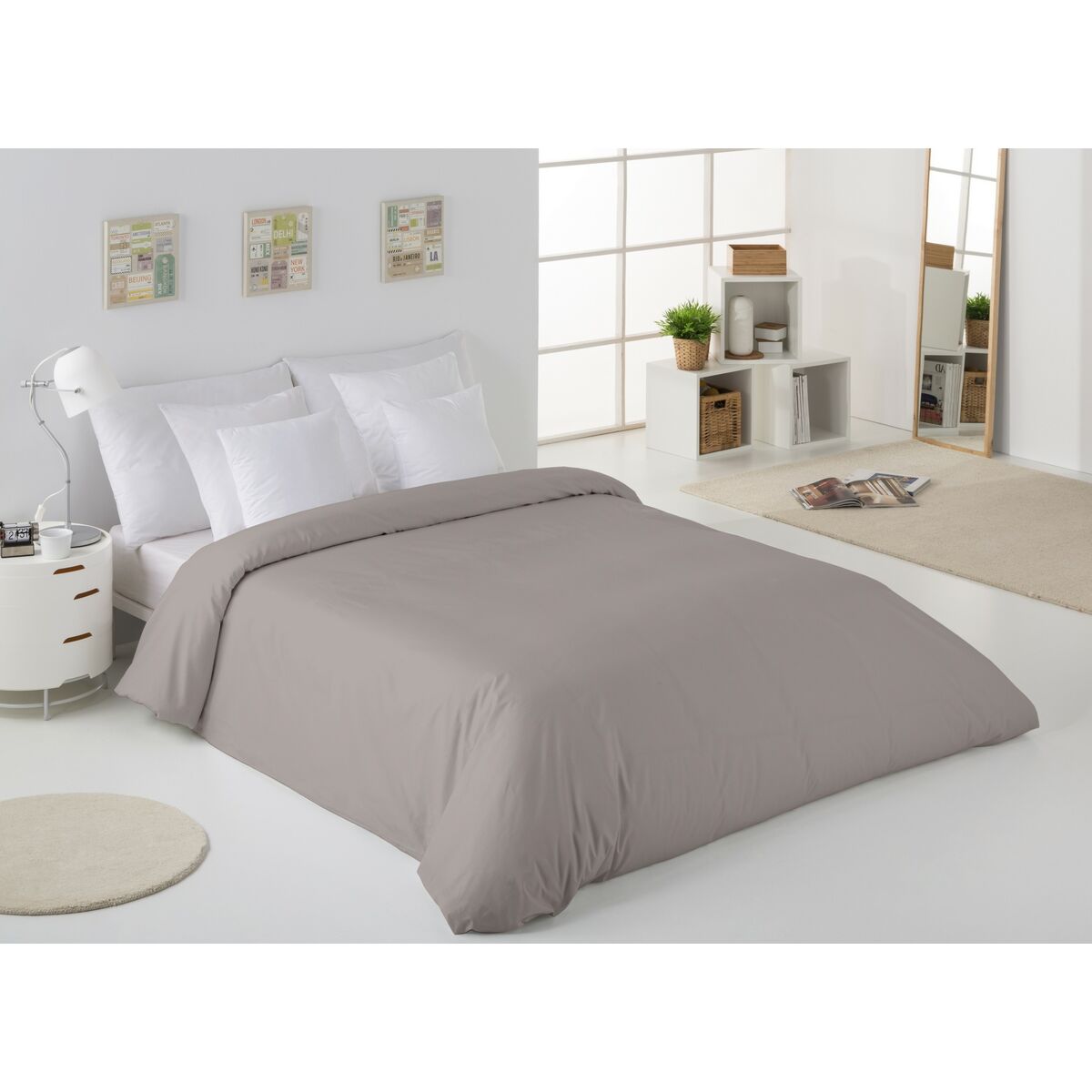 Пододеяльник Alexandra House Living Темно-серый 260 x 240 cm-4