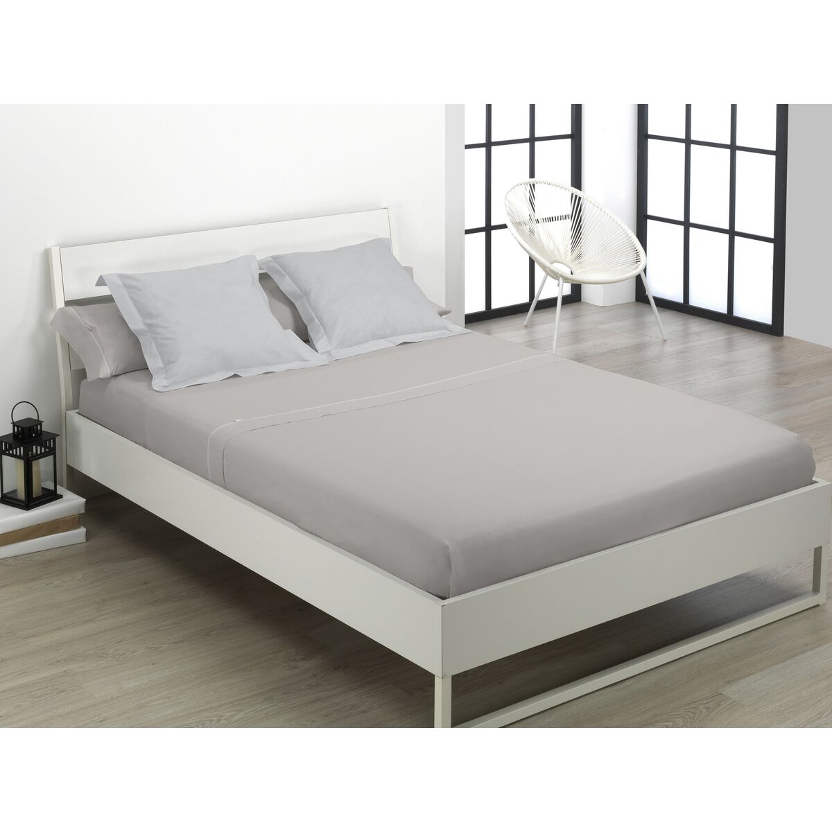 Saco Nordic sem preenchimento Alexandra House Living cinza escuro 105 cama 3 Objetos-4