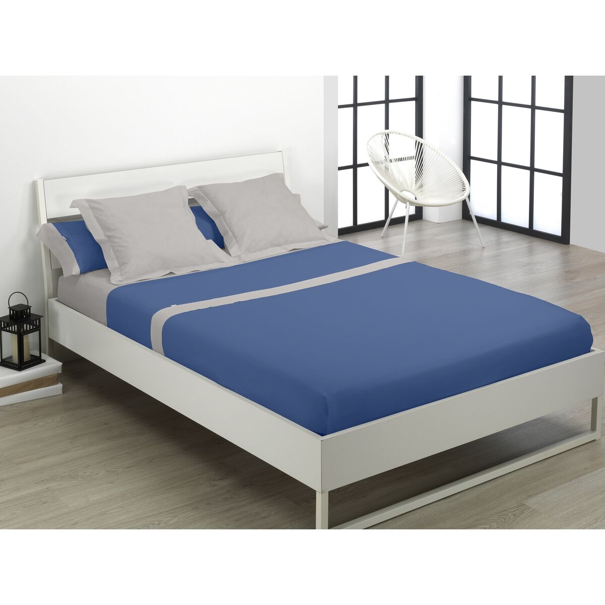 Saco Nordic sem preenchimento Alexandra House Living Azul 105 cama 3 Itens-4