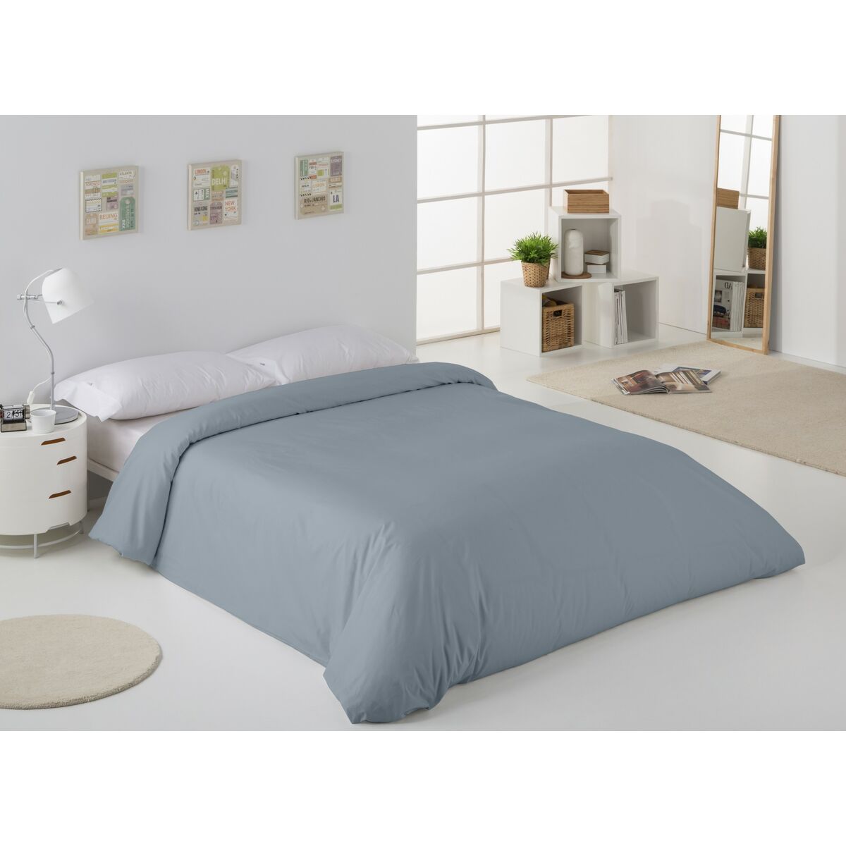 Alexandra House Living Duvet Cover Steel Grey Steel 150 x 220 cm-2