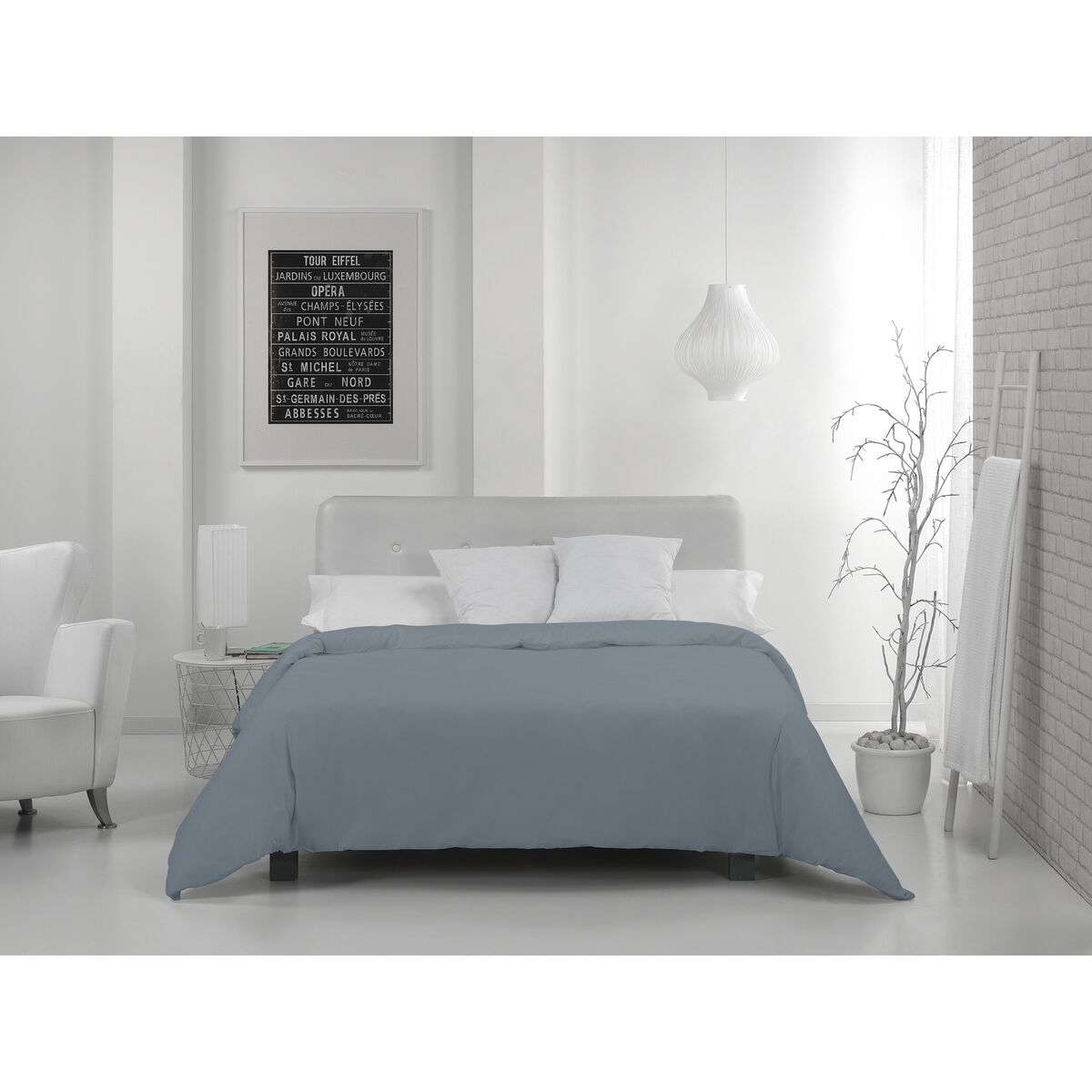 Пододеяльник Alexandra House Living Сталь Серо-стальной 240 x 220 cm-2