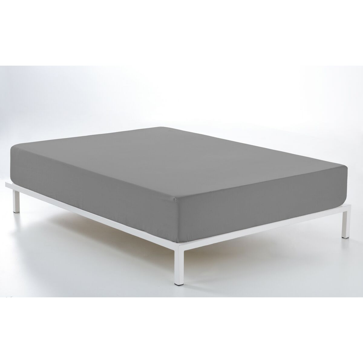 Hoja ajustada Alexandra House Living Gris oscuro 180 x 200 cm-3