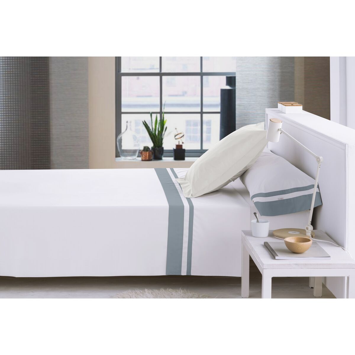 Saco Nordic sem preenchimento Alexandra House Living Marbella Aço 150 cama cinza 3-3