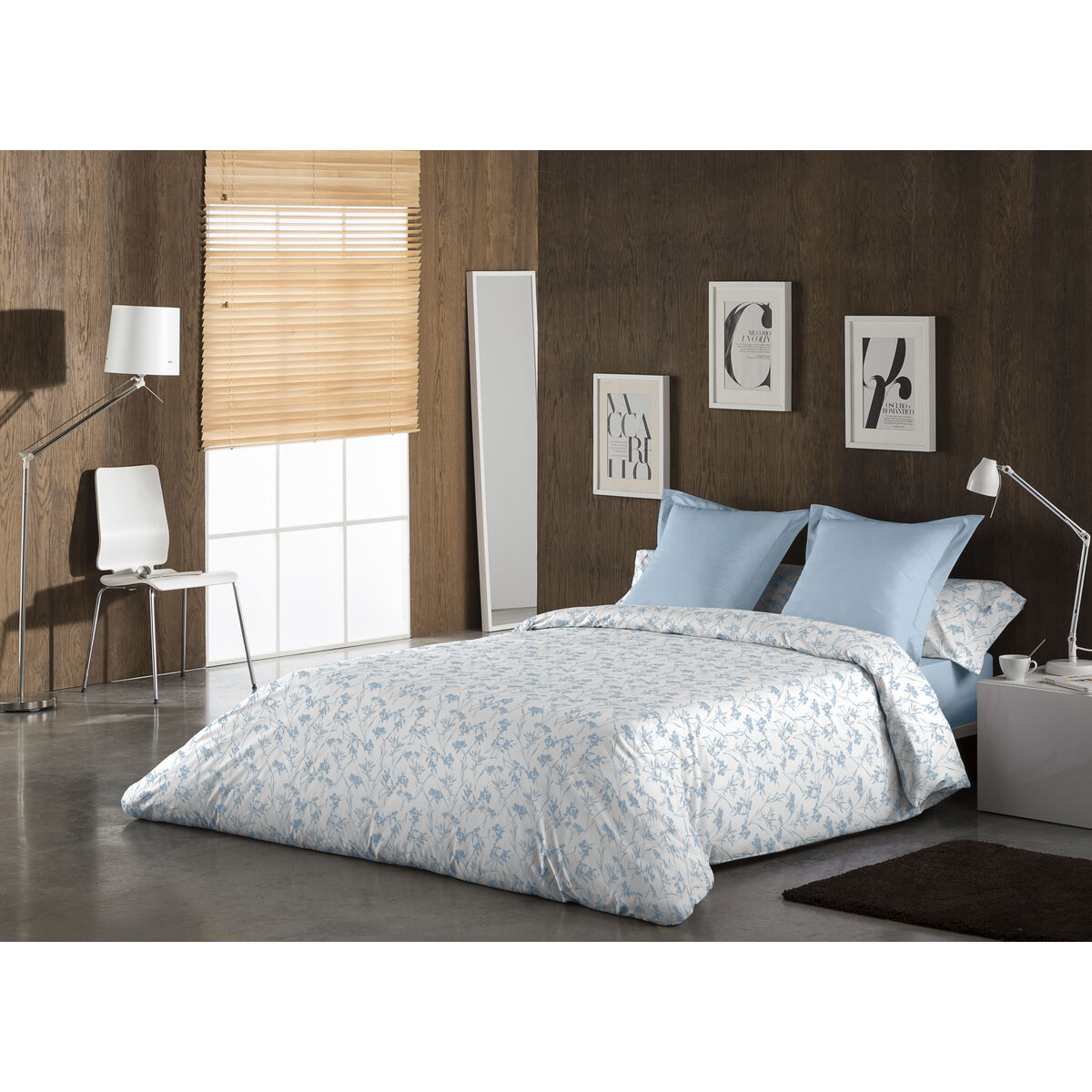 Комплект чехлов для одеяла Alexandra House Living Paola Синий 180 кровать 6 Предметы-3