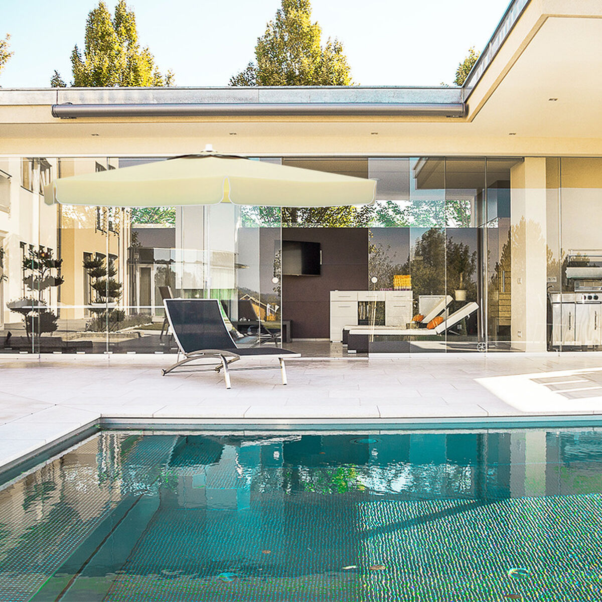 Пляжный зонт Marbueno Белый полиэстер Алюминий Ø 270 cm-4