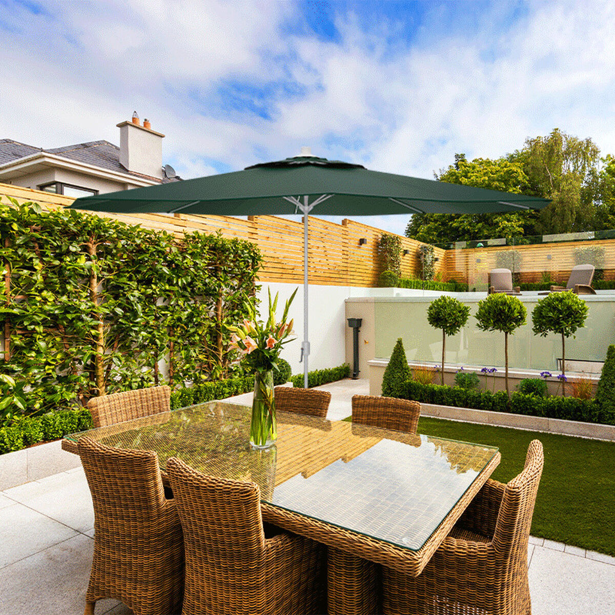 Пляжный зонт Marbueno Зеленый полиэстер Сталь Ø 270 cm-4