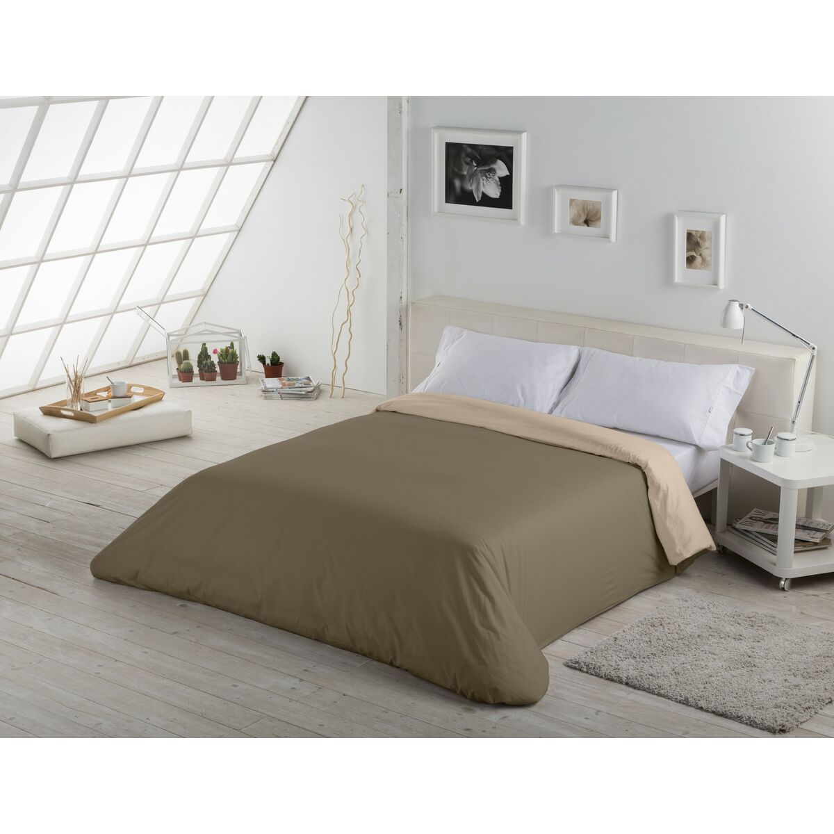 Пододеяльник Alexandra House Living Светло-коричневый 180 x 220 cm-6