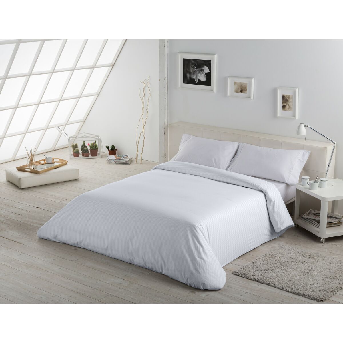 Пододеяльник Alexandra House Living Белый 135/140 кровать 220 x 220 cm-3