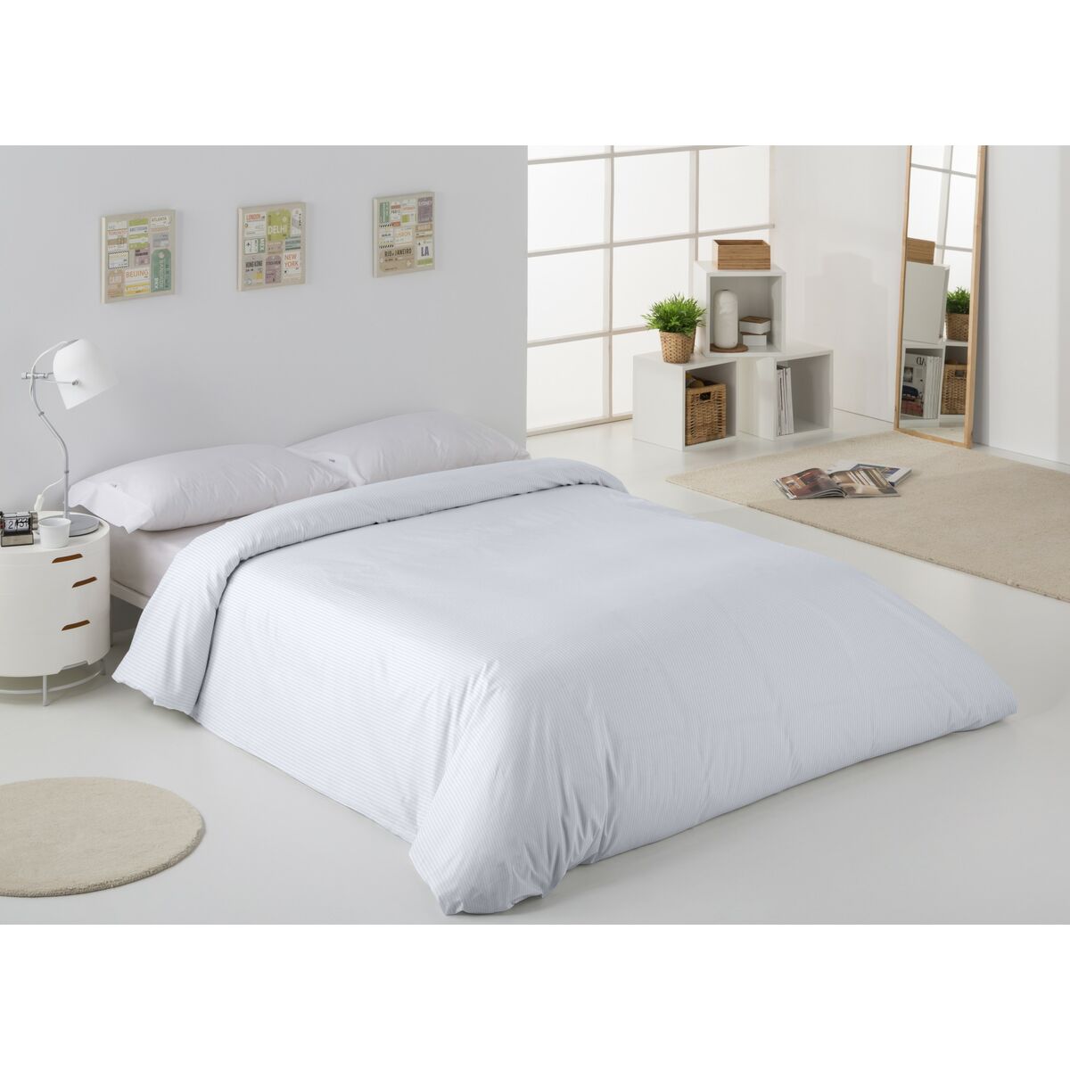 Пододеяльник Alexandra House Living Белый 135/140 кровать 220 x 220 cm-5
