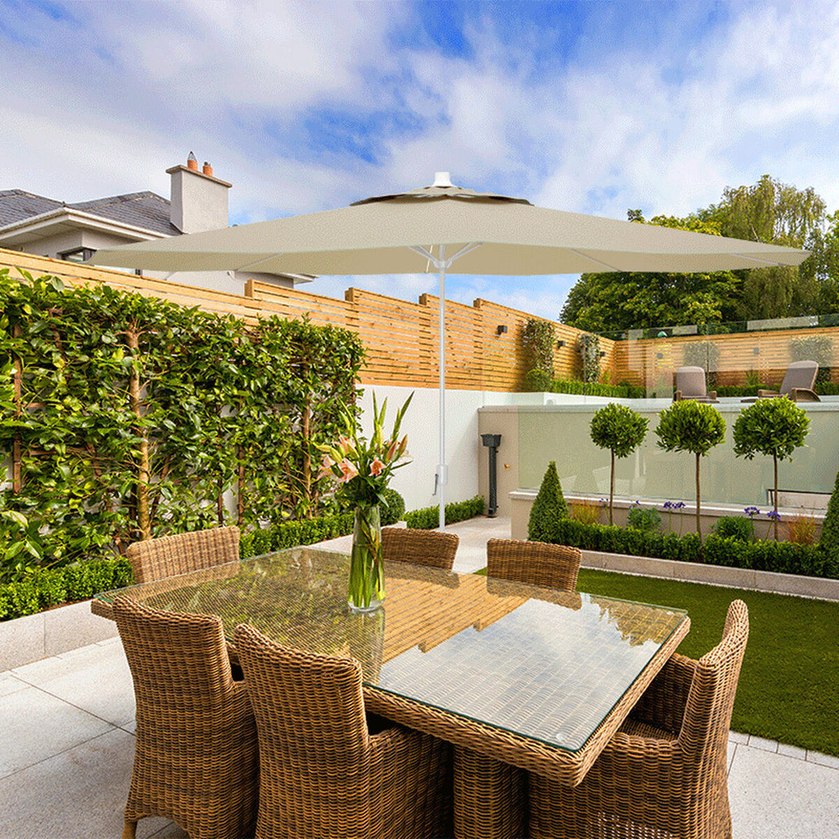 Пляжный зонт Marbueno Бежевый полиэстер Сталь Ø 270 cm-4