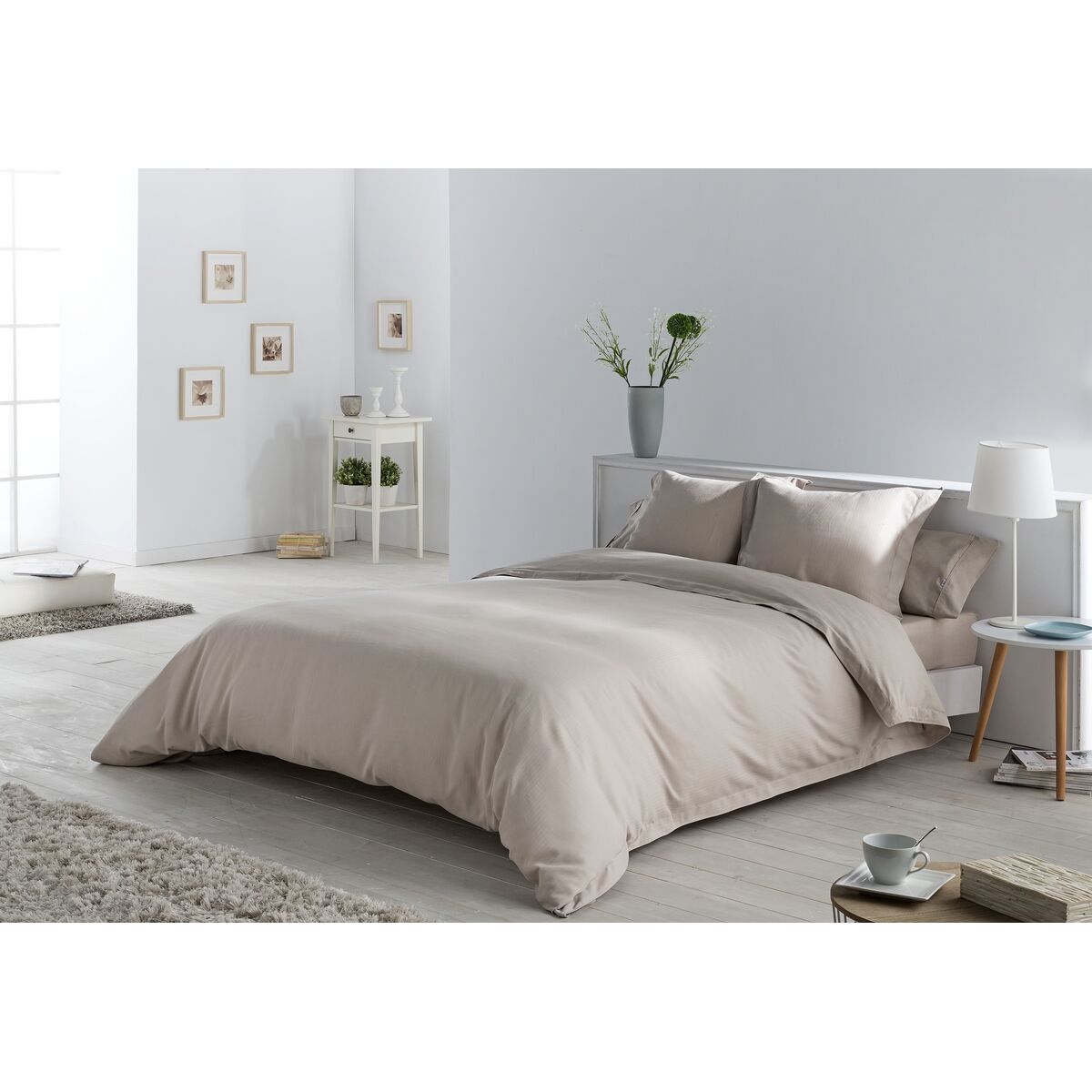 Alexandra House Living Beige 90 Bed Covers Set 4 Items-2