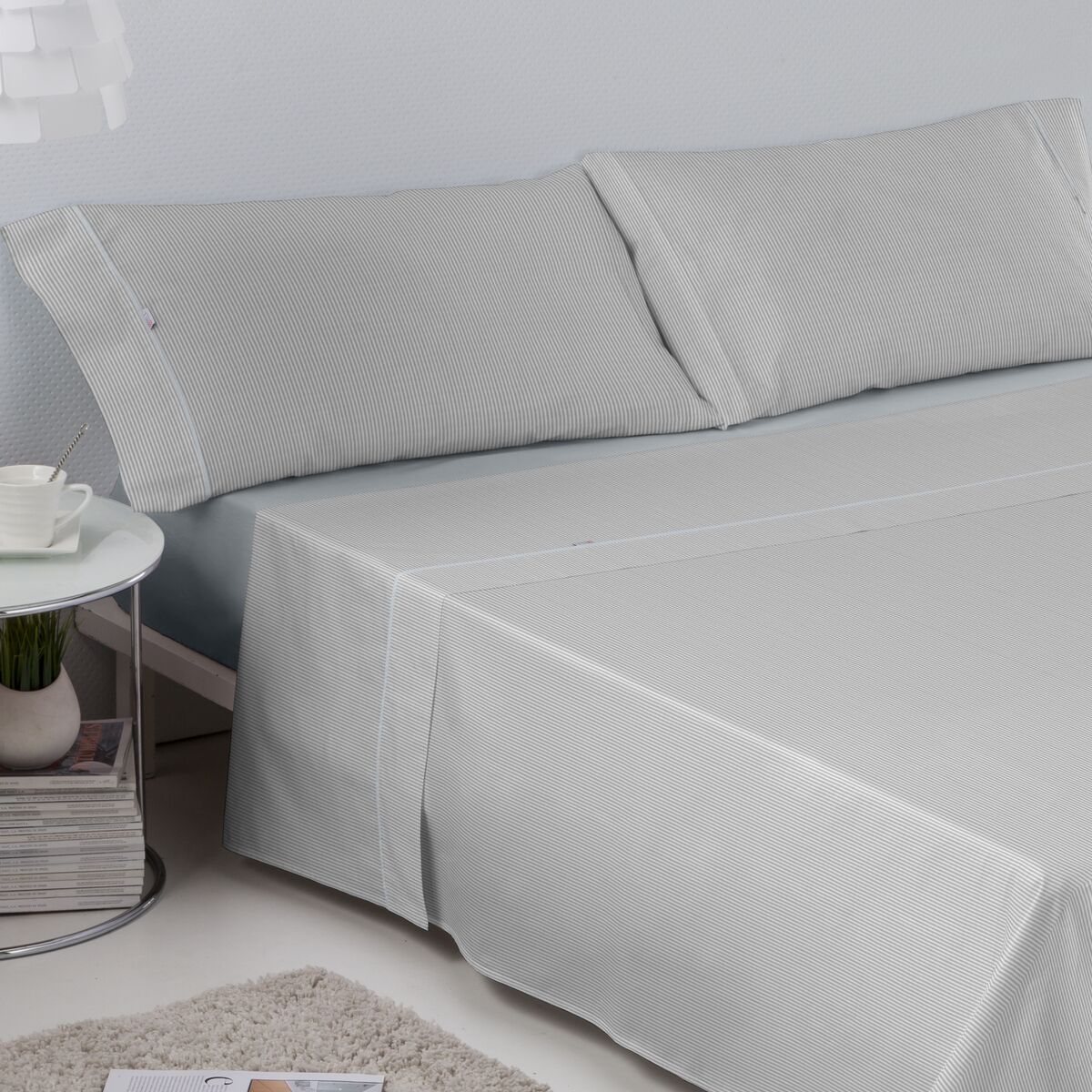 To’ldirilmagan Nordic sumkasi Alexandra House Living Greta marvarid kulrang 200 to’shak 4 Buyumlar-2