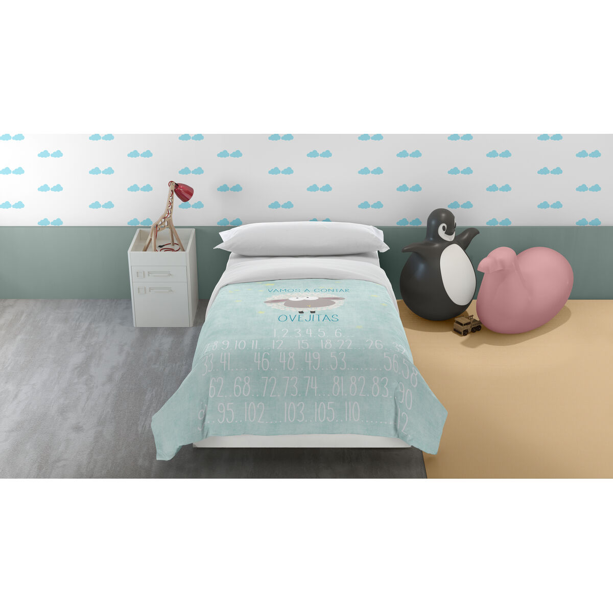 Пододеяльник Alexandra House Living Sheep Набивной 150 x 220 cm-2