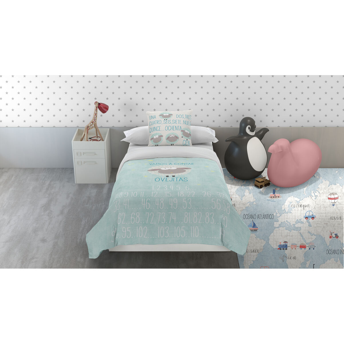 Пододеяльник Alexandra House Living Sheep Набивной 150 x 220 cm-3