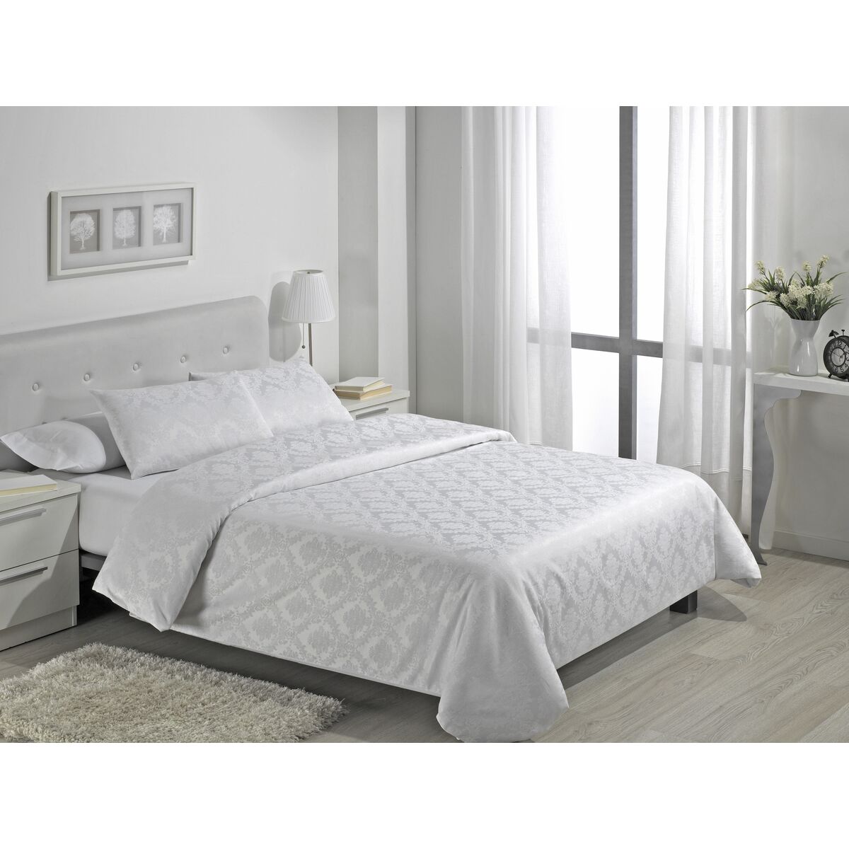 Alexandra House Living Viena Blanket Set White 135/140 Bed 5 Items-2