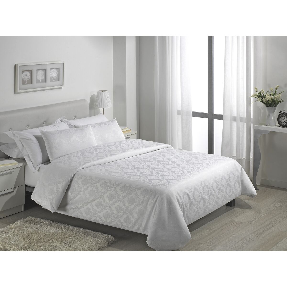 Alexandra House Living Viena Blanket Set White 135/140 Bed 5 Items-3