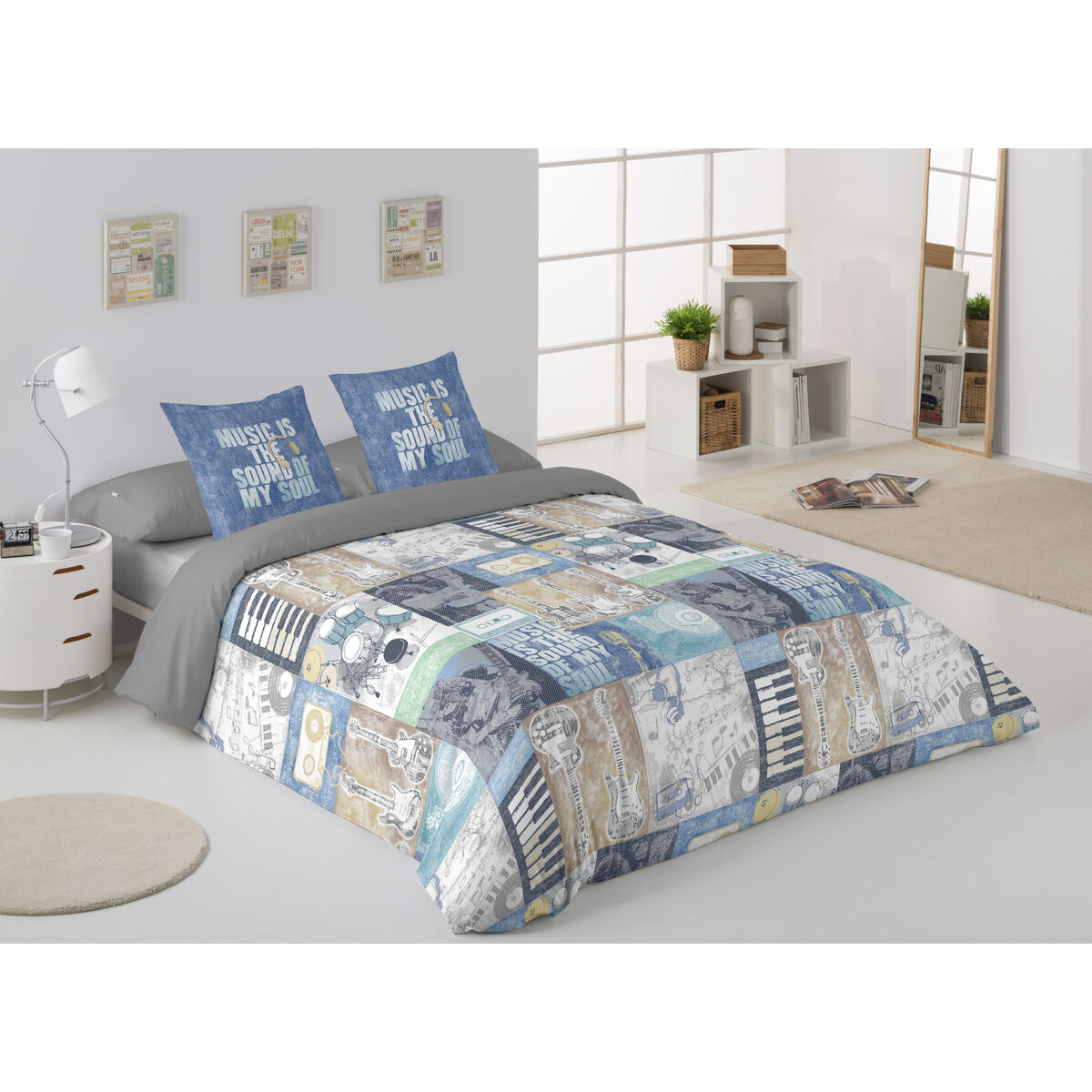 Пододеяльник Alexandra House Living Music Разноцветный 200 x 200 cm-2