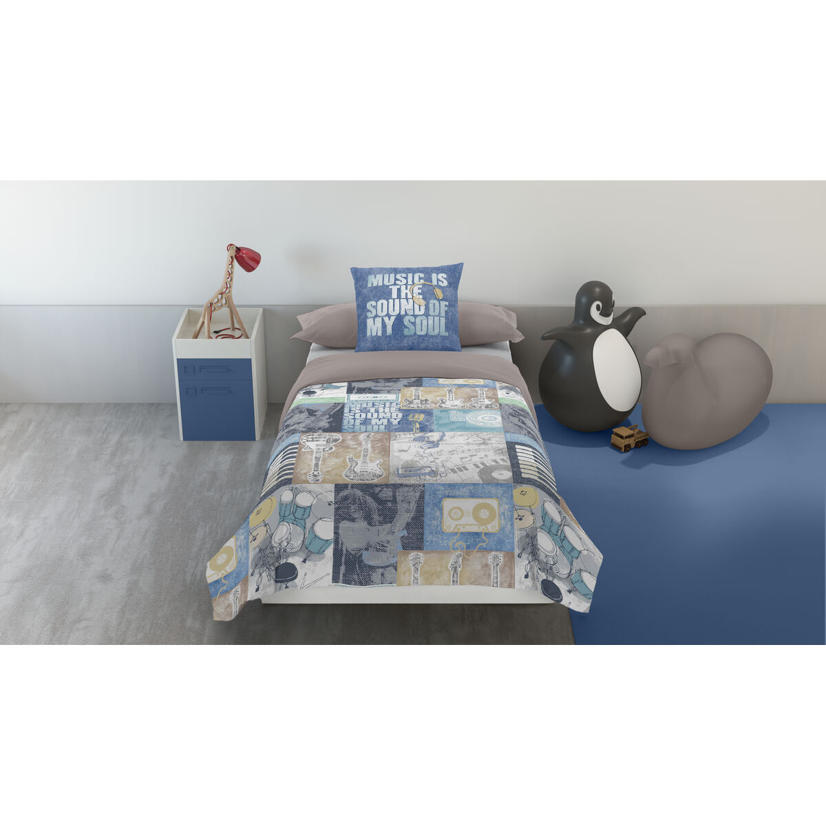 Пододеяльник Alexandra House Living Music Разноцветный 200 x 200 cm-3
