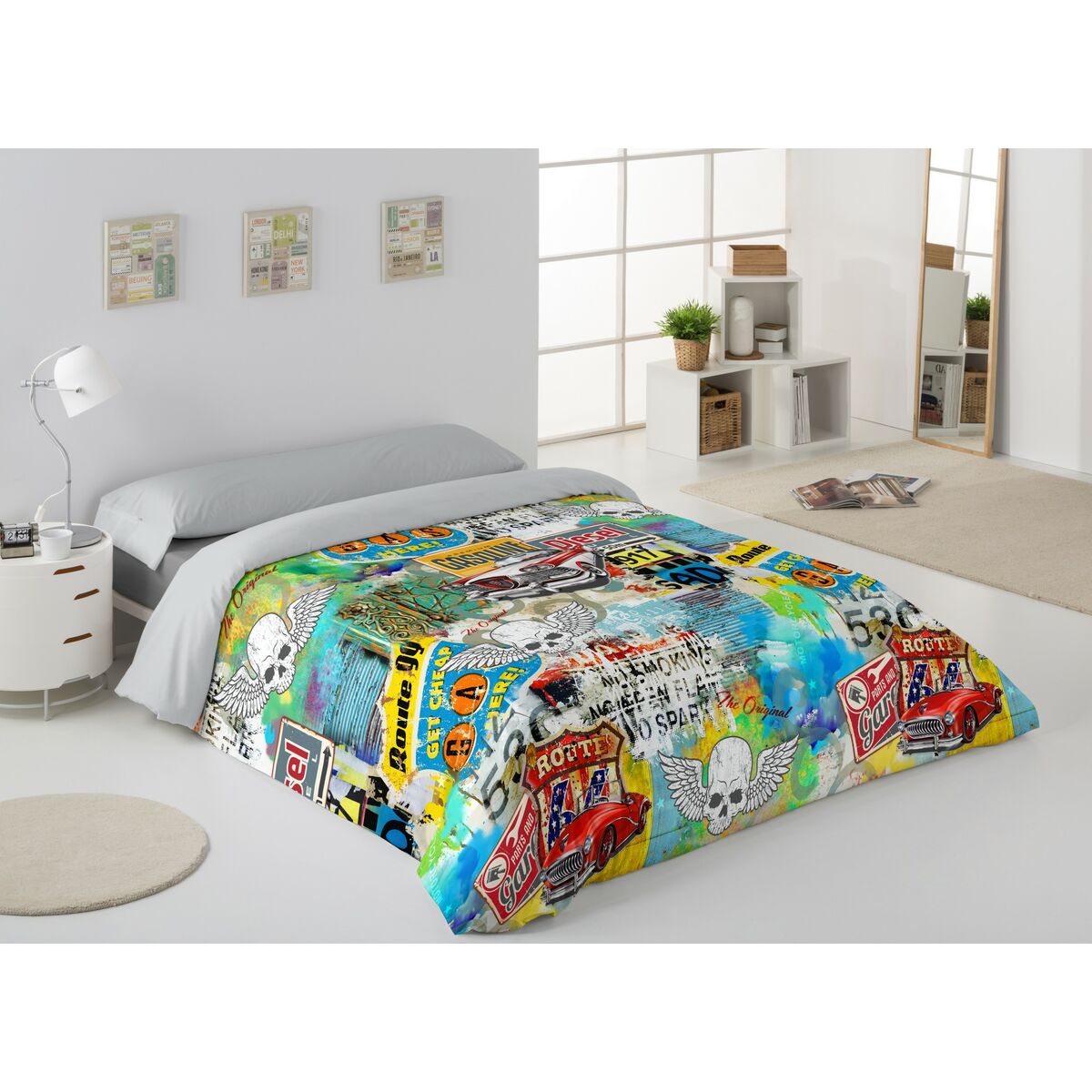 Пододеяльник Alexandra House Living Rebel Разноцветный 200 x 200 cm-3