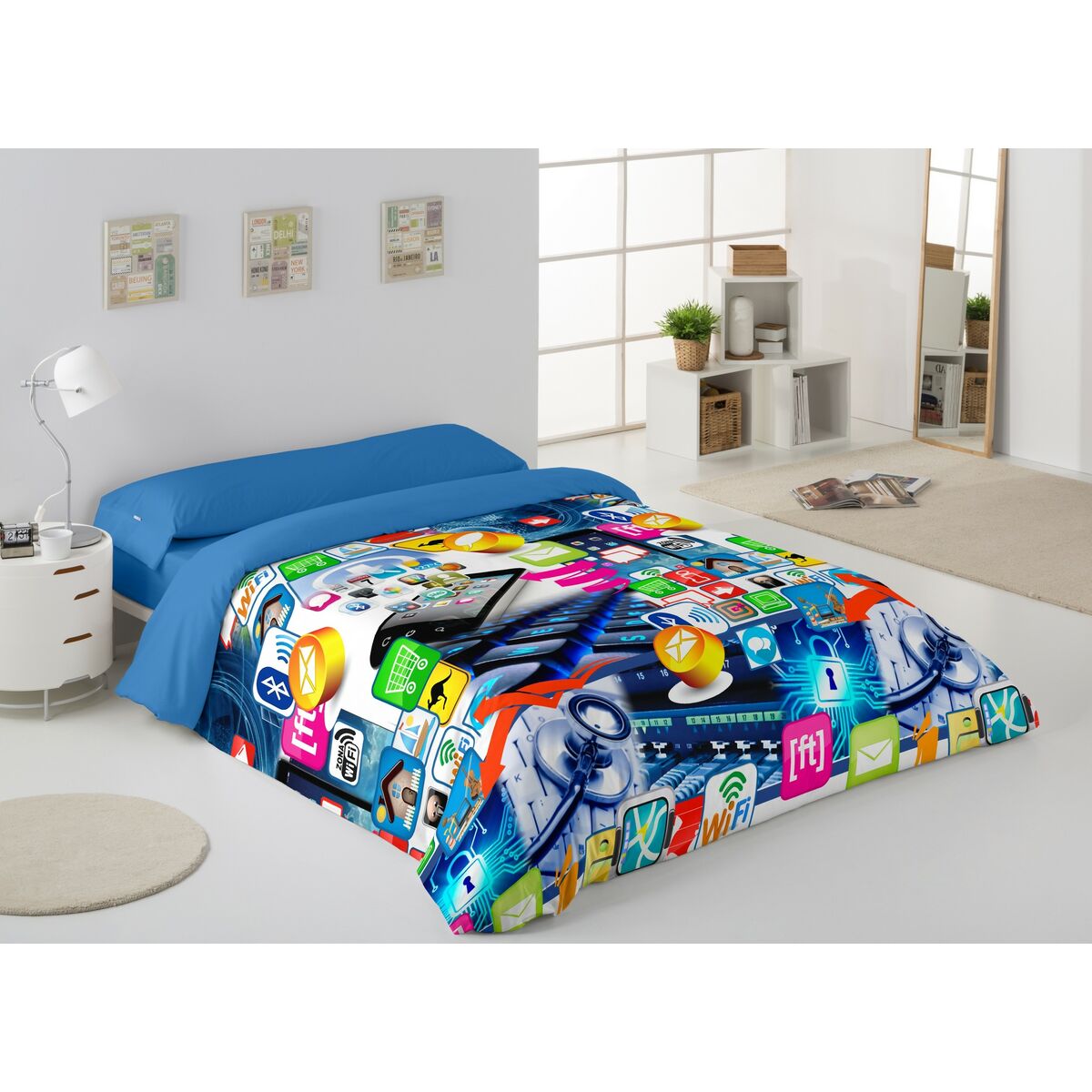 Пододеяльник Alexandra House Living Net Разноцветный 200 x 200 cm-3