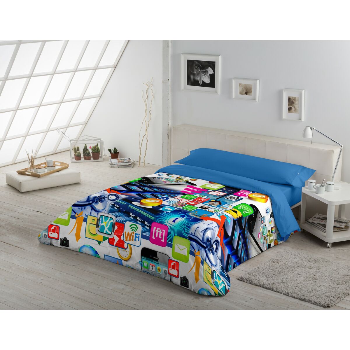 Пододеяльник Alexandra House Living Net Разноцветный 200 x 200 cm-4