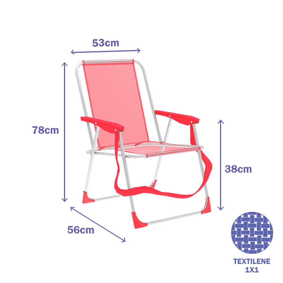 Folding chair Marbueno Coral 59 x 83 x 51 cm-2