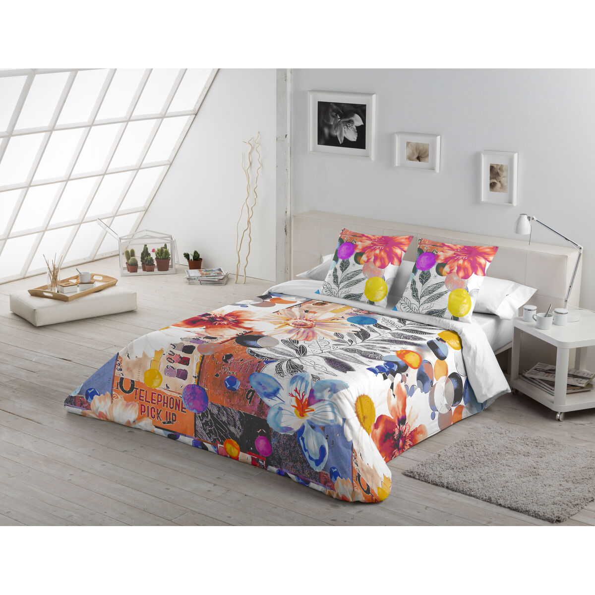 Bettdecke Alexandra House Living Bloom Mehrfarbig 140 x 200 cm-3