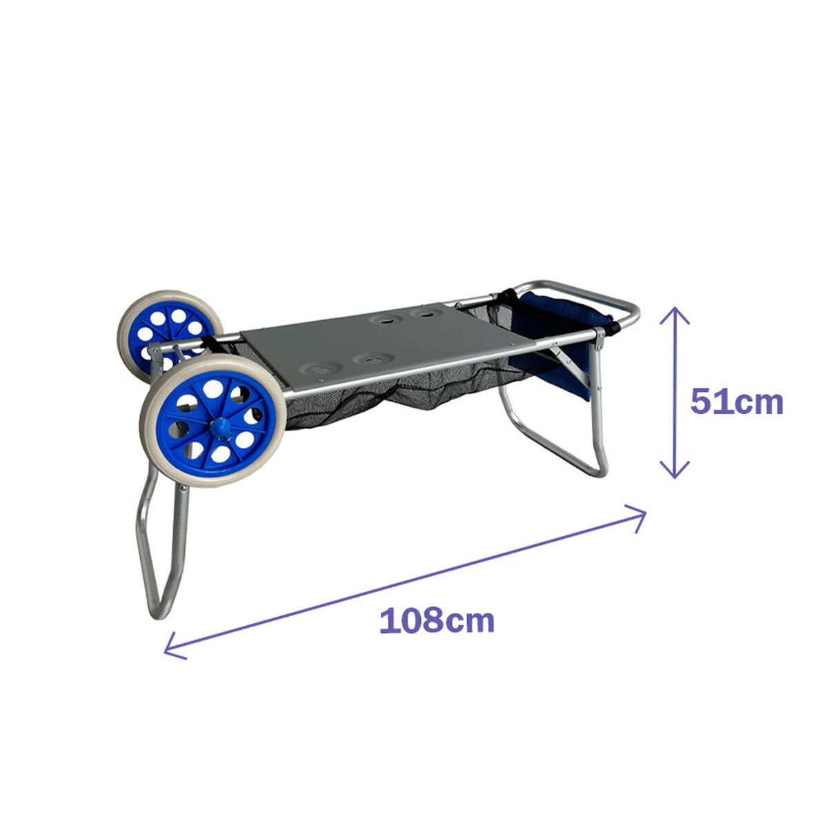 Multi Purpose Trolley Marbueno Grey PVC Aluminium Red 108 x 51 x 51 cm-4