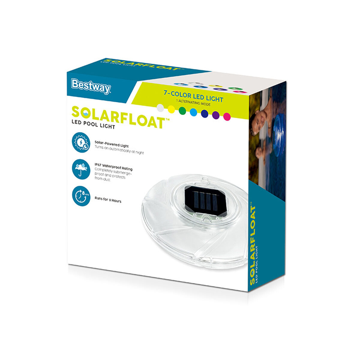 Bestway 18 cm Floating Solar Pool Light (1 off)-2