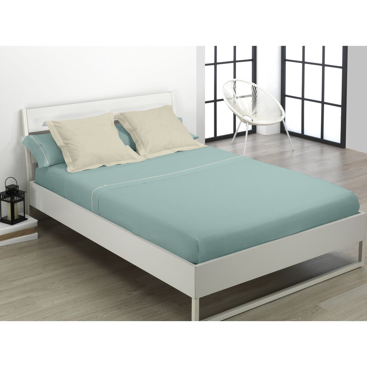 Saco Nordic sem preenchimento Alexandra House Living Água Aquamarina 135/140 cama-4