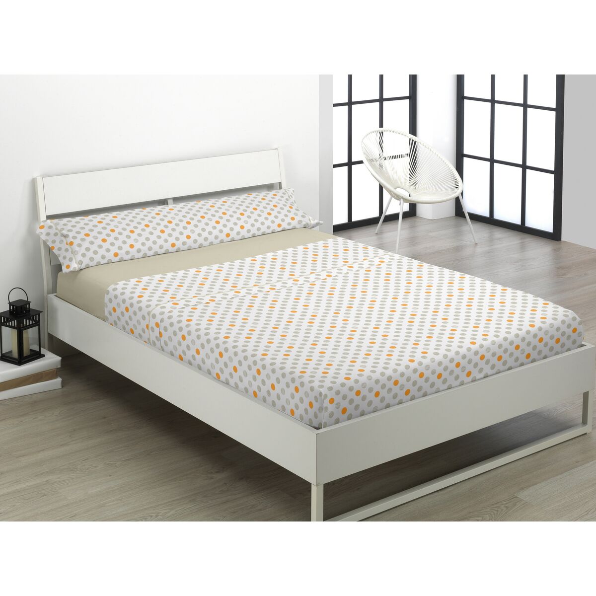 Bolsa sin relleno Nordic Alexandra House Living Estelia Beige 200 cama 4 Artículos-3