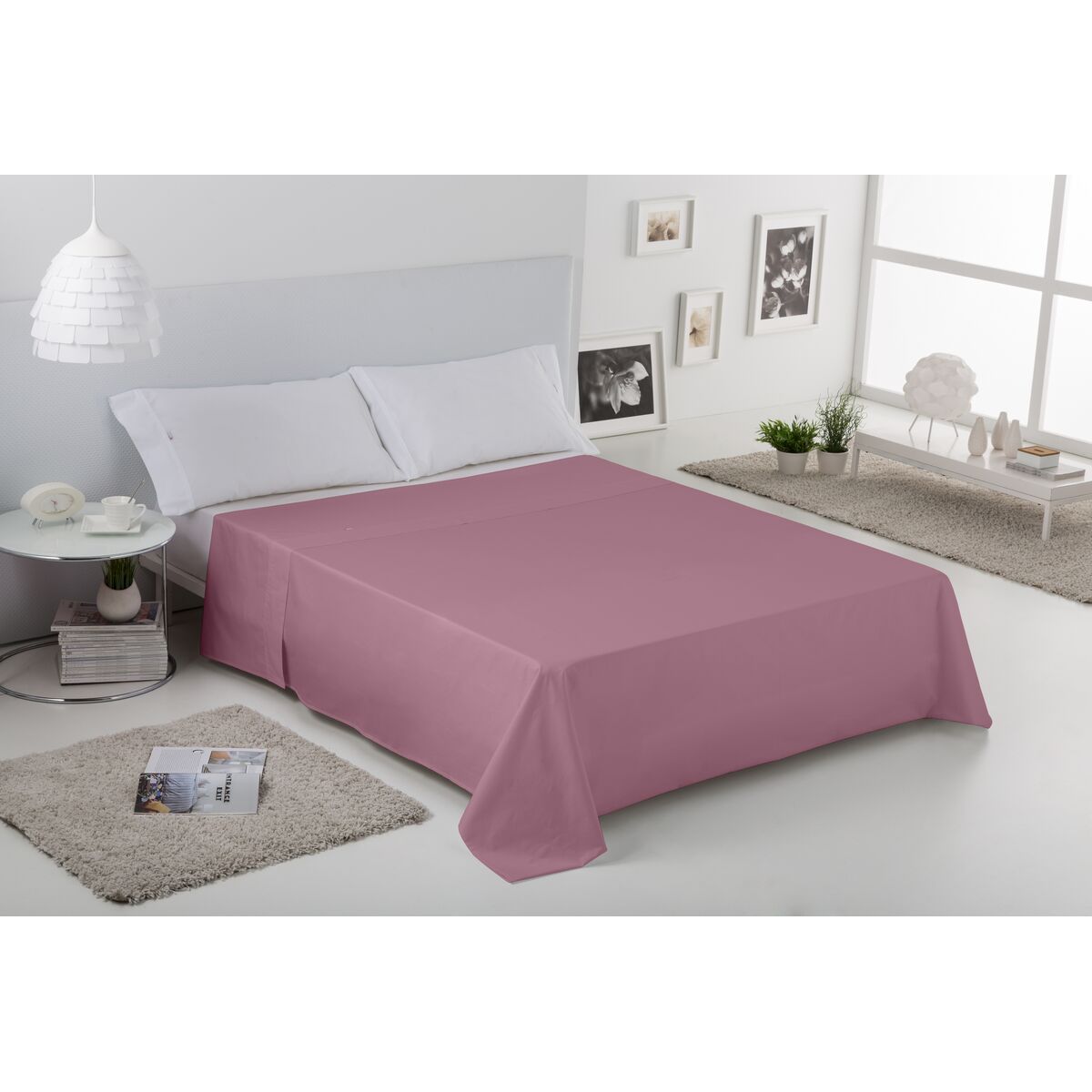 Folha de mesa Alexandra House Living Rosa 240 x 270 cm-4