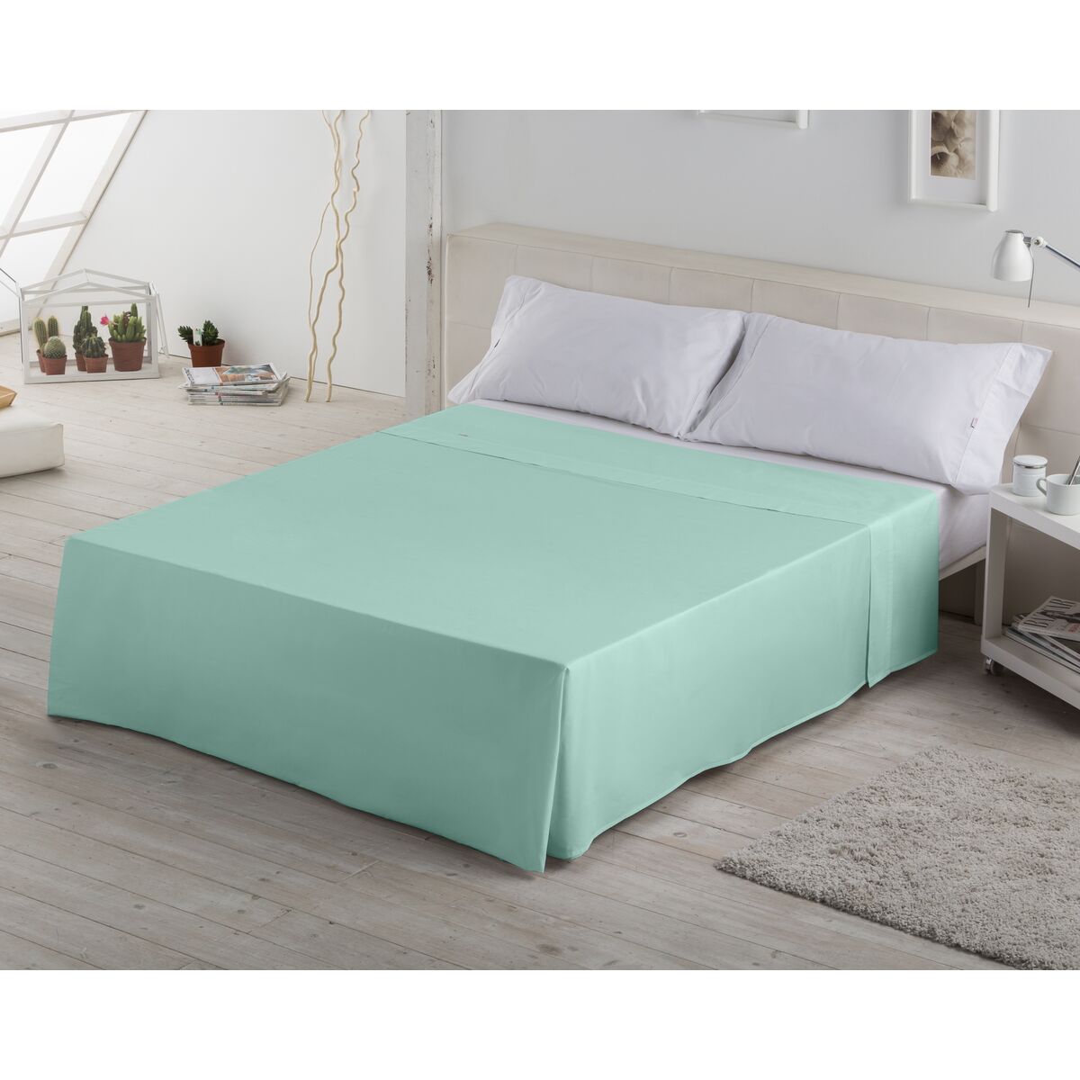 Folha da mesa Alexandra House Living Água Verde claro 240 x 270 cm-3
