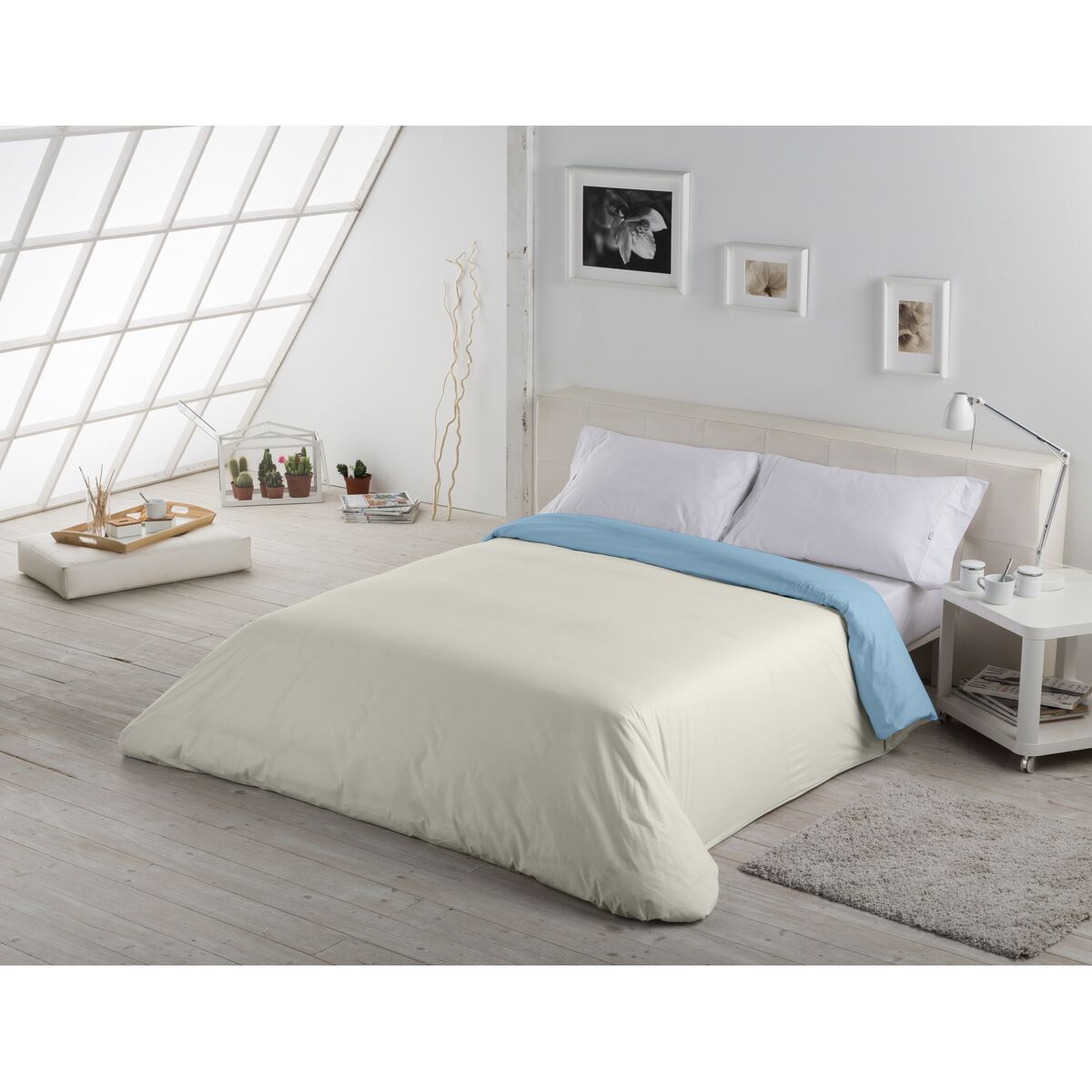 Alexandra House Living奶油Celeste 220 x 220 cm双面双色-5