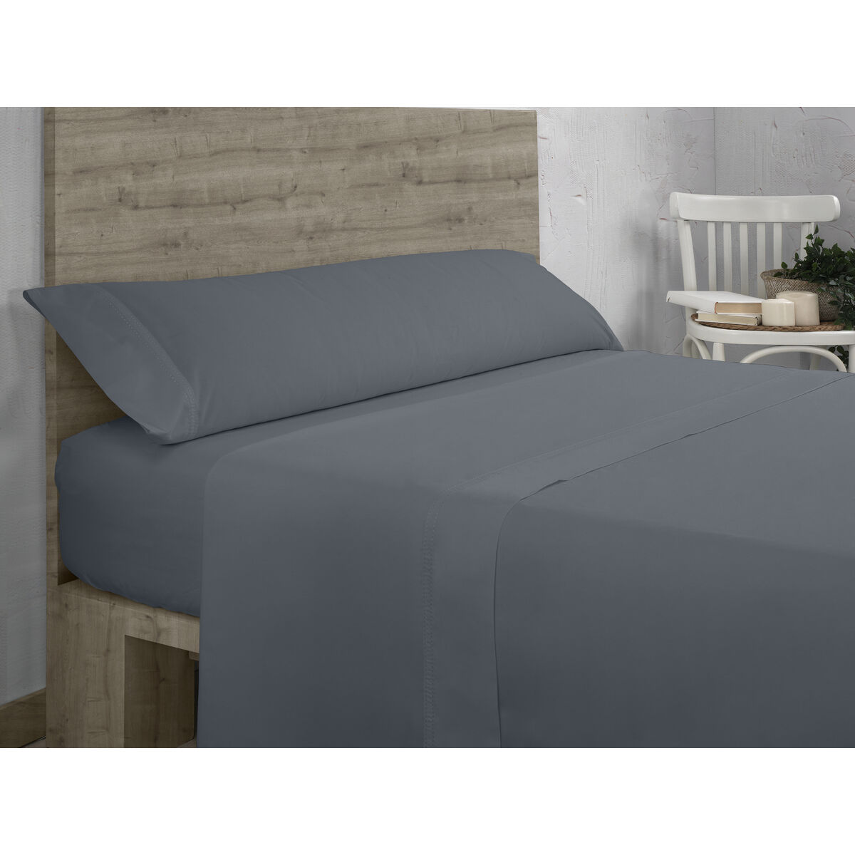 Saco Nordic sem preenchimento Alexandra House Living Cama cinza escuro 135/140-2