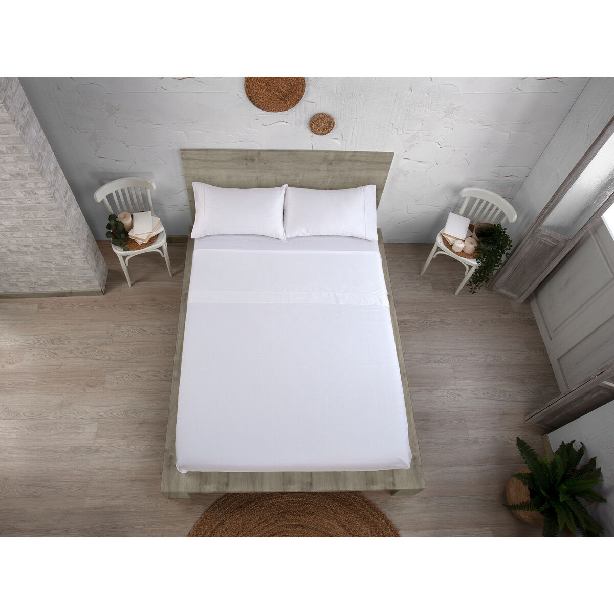 Saco Nordic sem preenchimento Alexandra House Living QUTUN Branco 90 cama 3 Itens-6