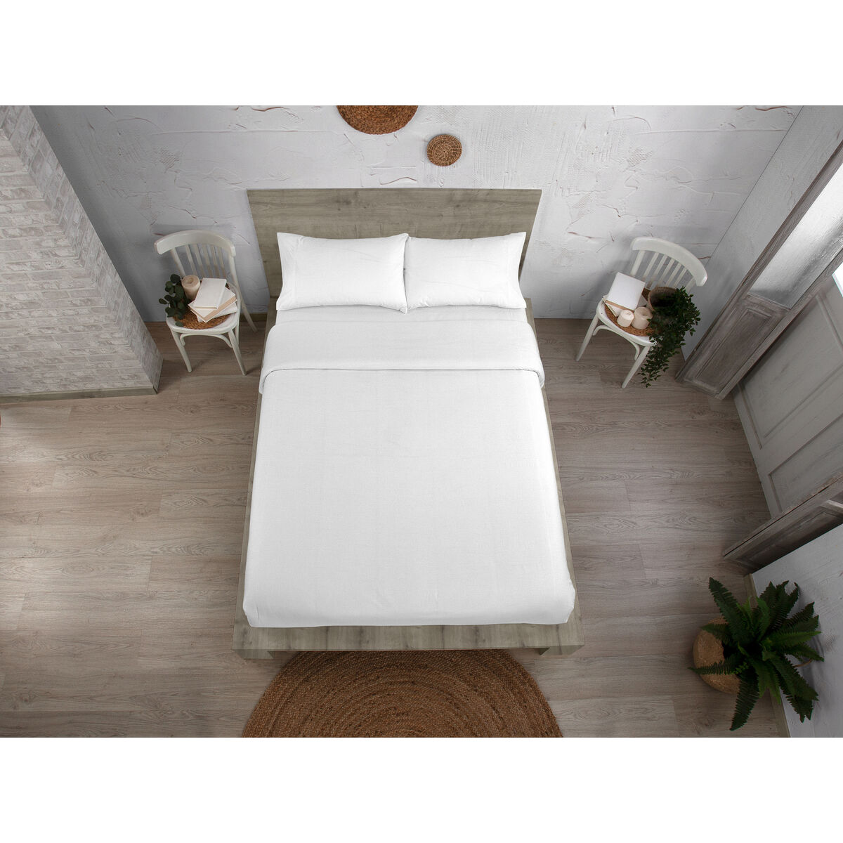 Alexandra House Living Qutun Blanket Covers Set White 180 Bed 4 Items-4