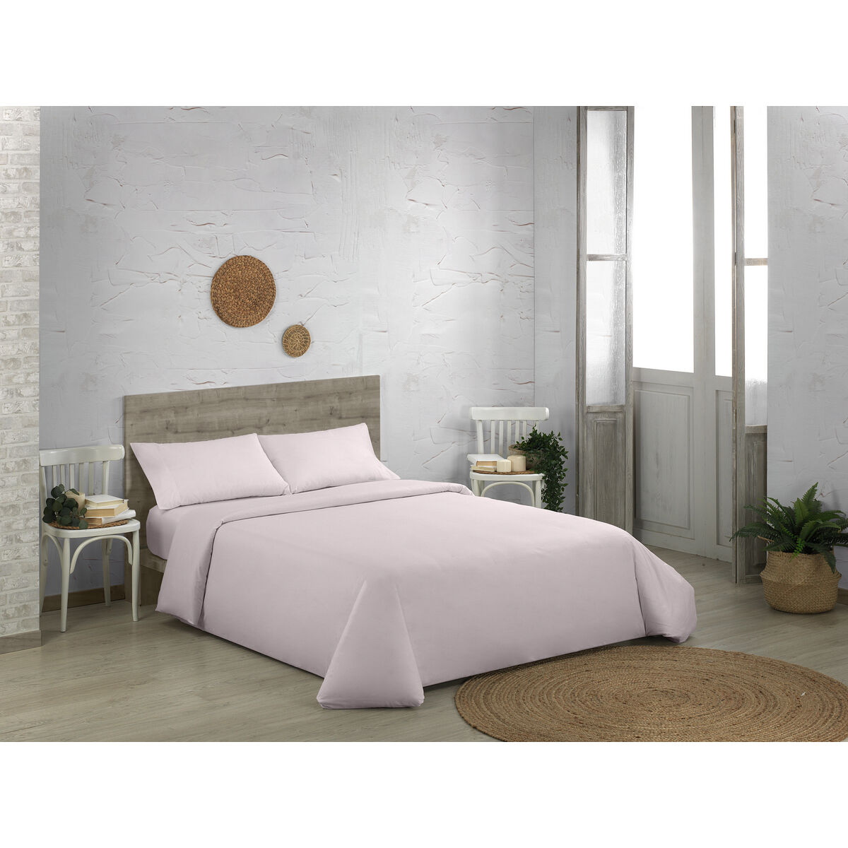 Alexandra House Living QUTUN Pink 90 Bed Covers Set 3 Items-2