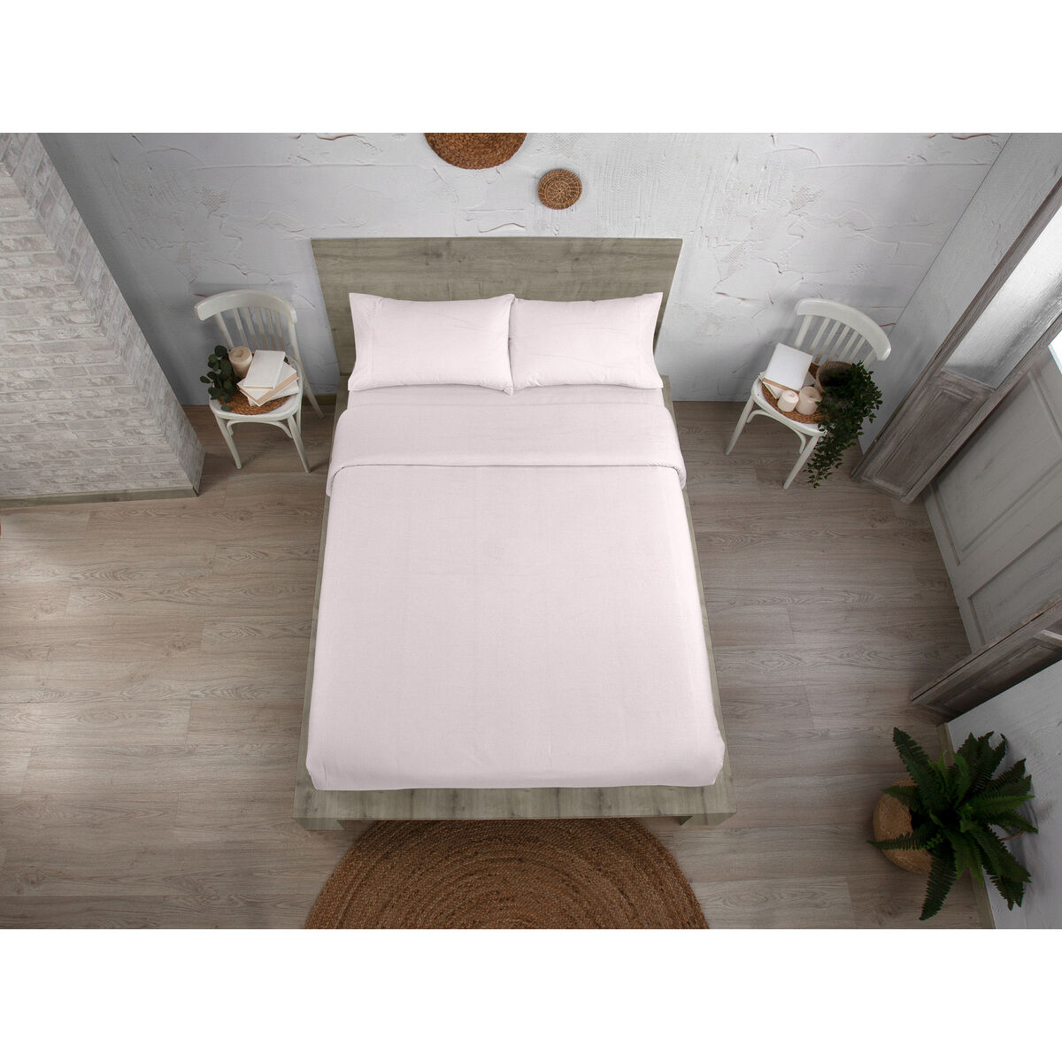 Alexandra House Living QUTUN Pink 90 Bed Covers Set 3 Items-3