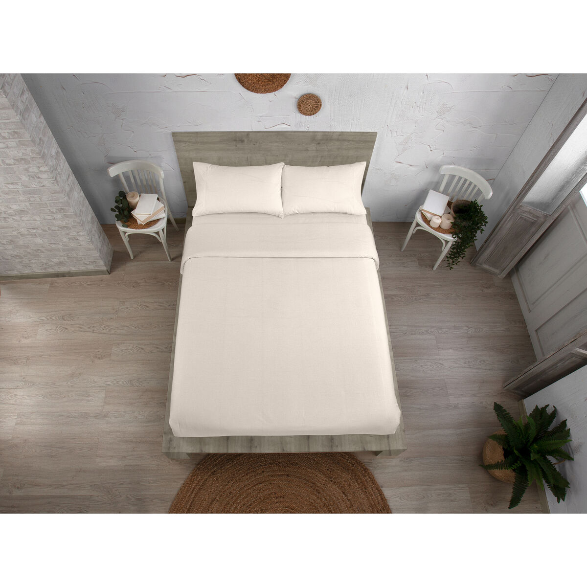 Комплект чехлов для одеяла Alexandra House Living QUTUN Натуральный 150 кровать 4 Предметы-3