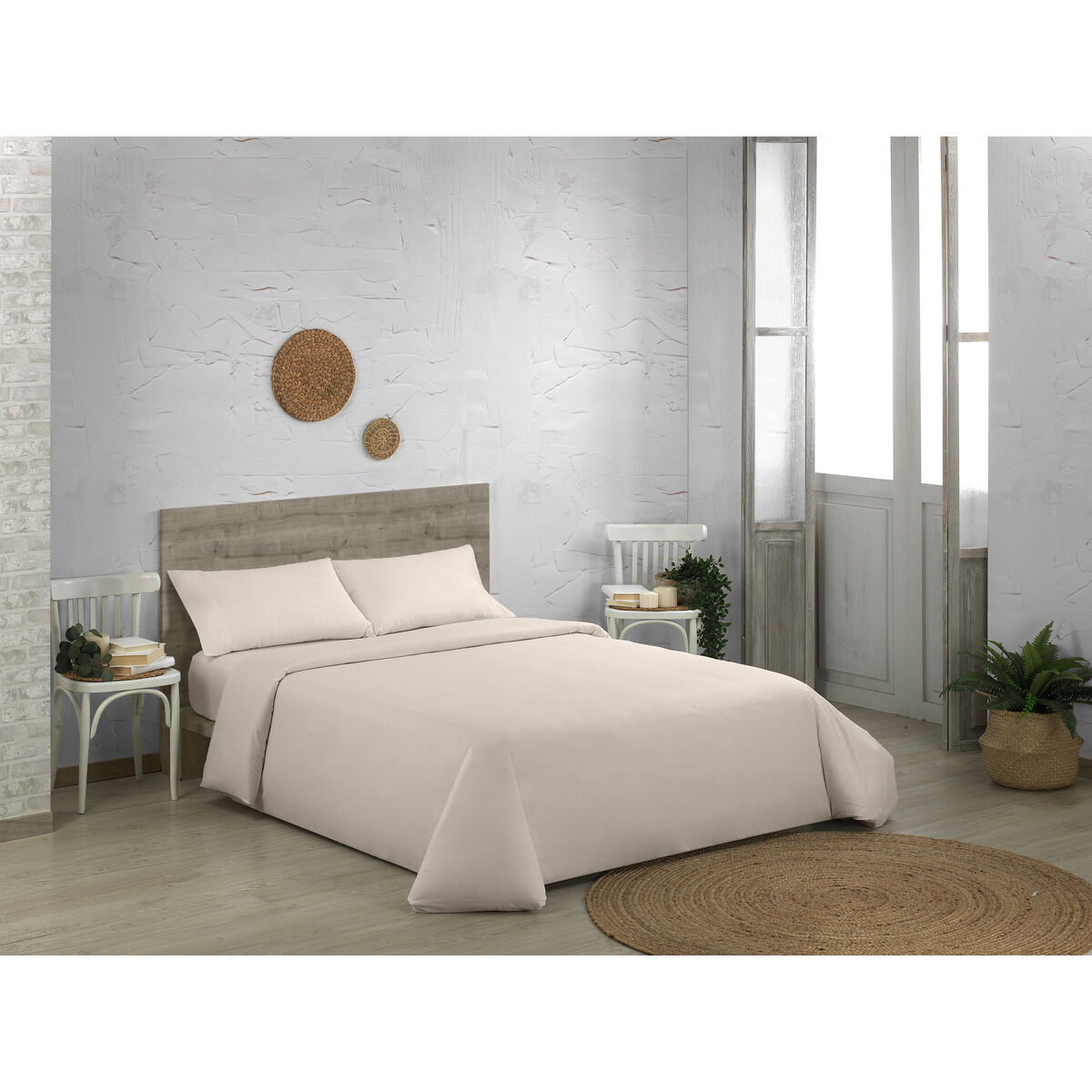 Комплект чехлов для одеяла Alexandra House Living QUTUN Натуральный 200 кровать 4 Предметы-2