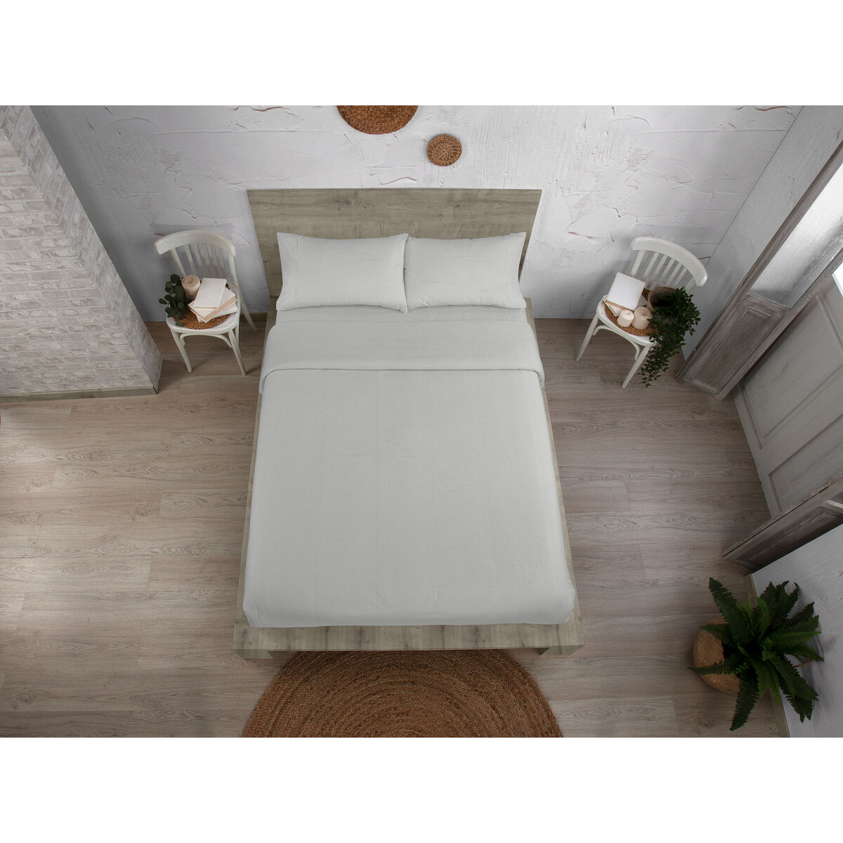 Комплект чехлов для одеяла Alexandra House Living QUTUN Жемчужно-серый 135/140 кровать 3 Предметы-3