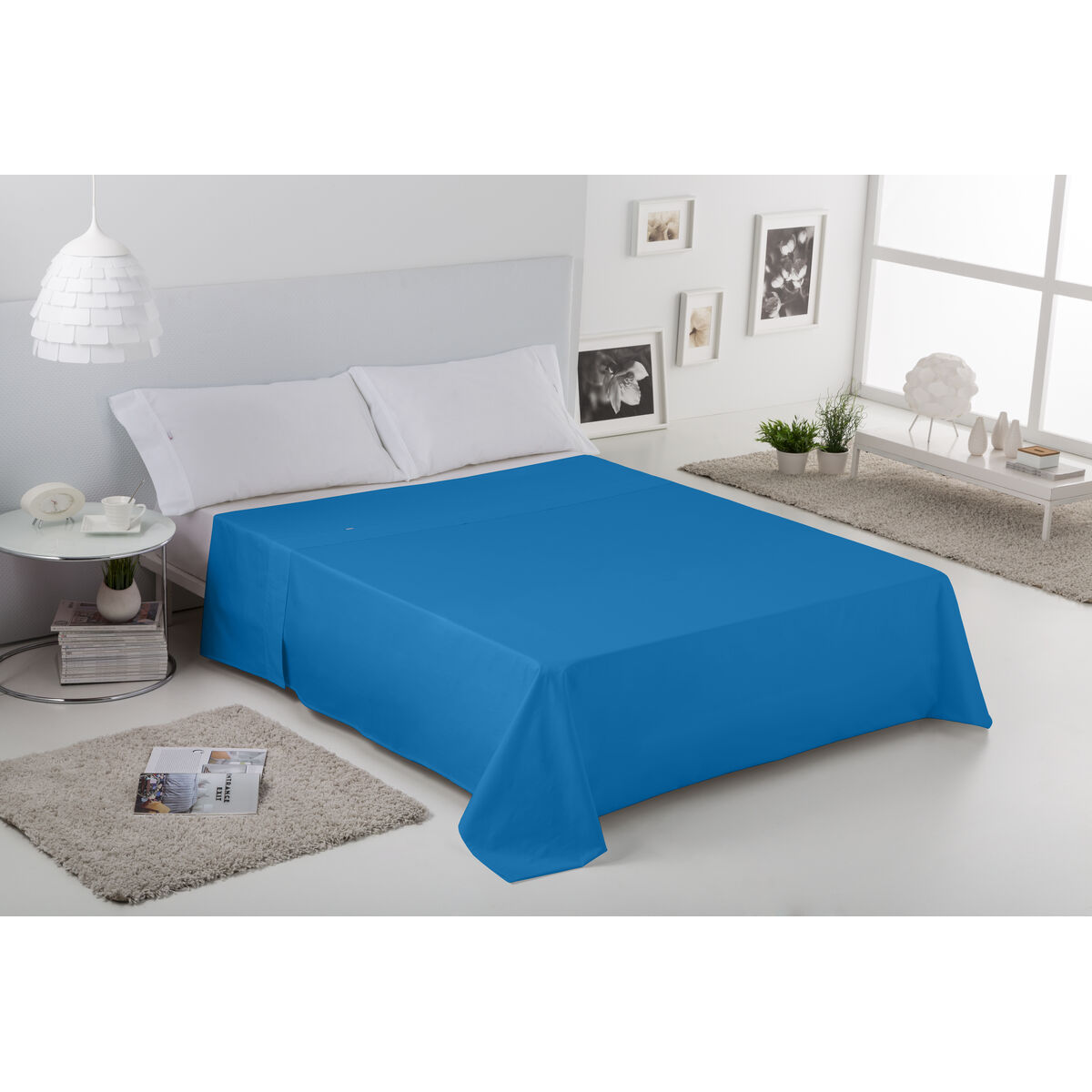 Alexandra House Living Table Top Sheet Blue 190 x 270 cm-4