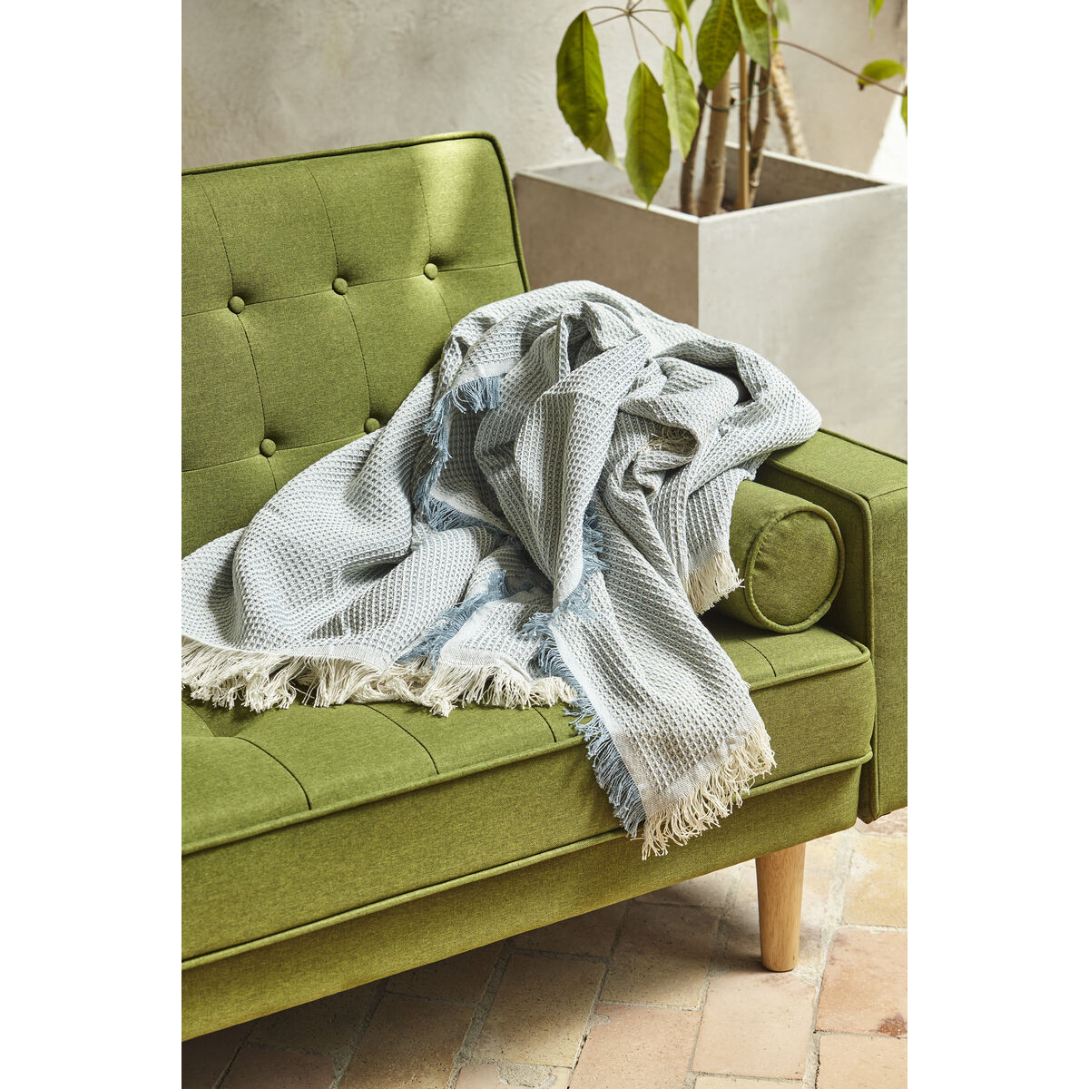 Одеяло Alexandra House Living Abella Светло-зеленый 225 x 260 cm-3