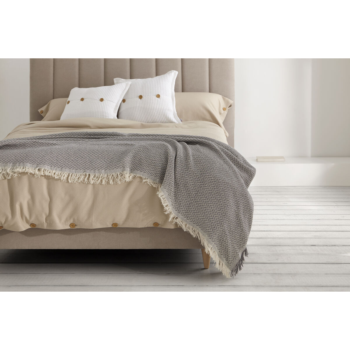 Одеяло Alexandra House Living India Серый 180 x 260 cm-3