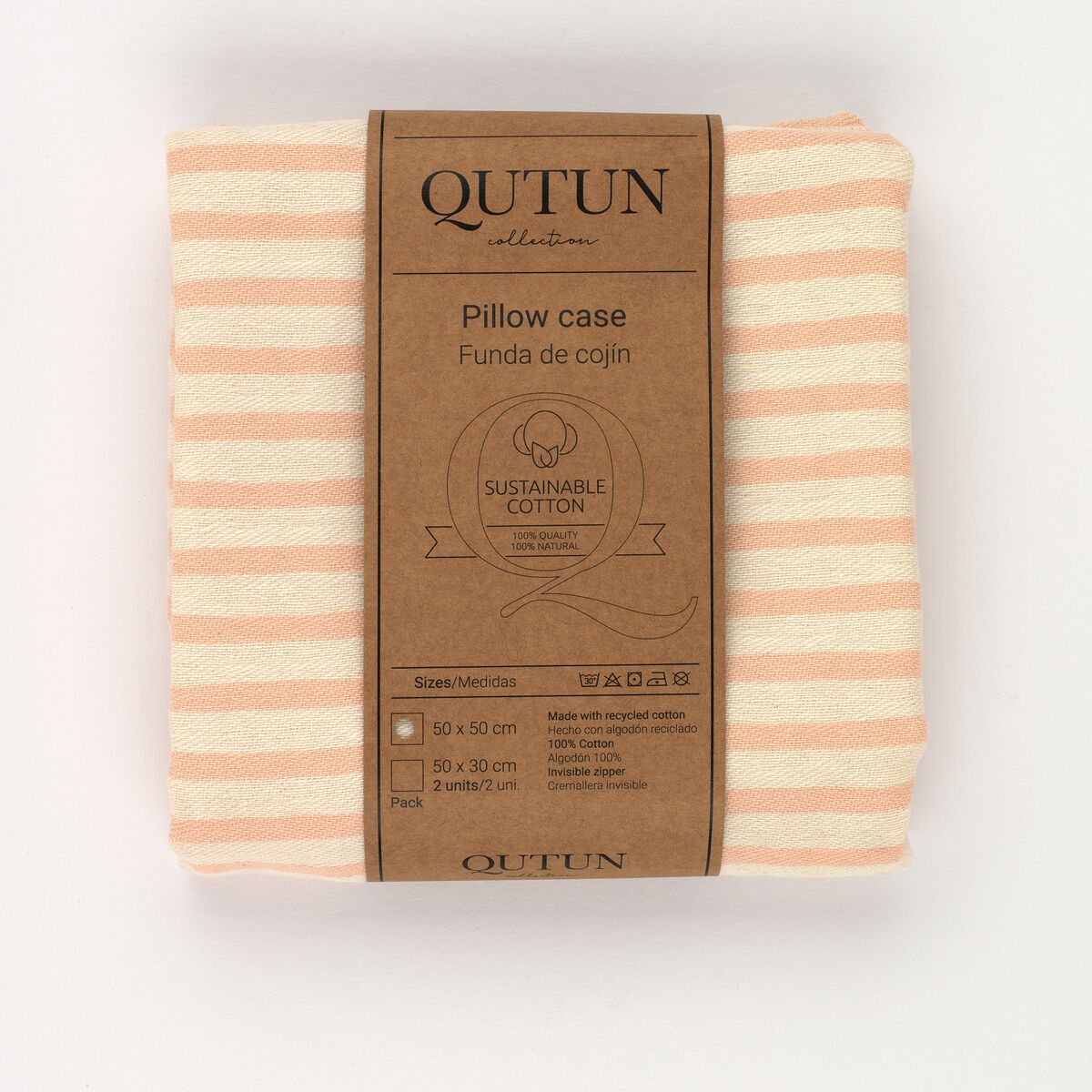 Coperta per cuscino Alexandra House Living Jaca Rosa 50 x 50 cm 50 x 1 x 50 cm-3