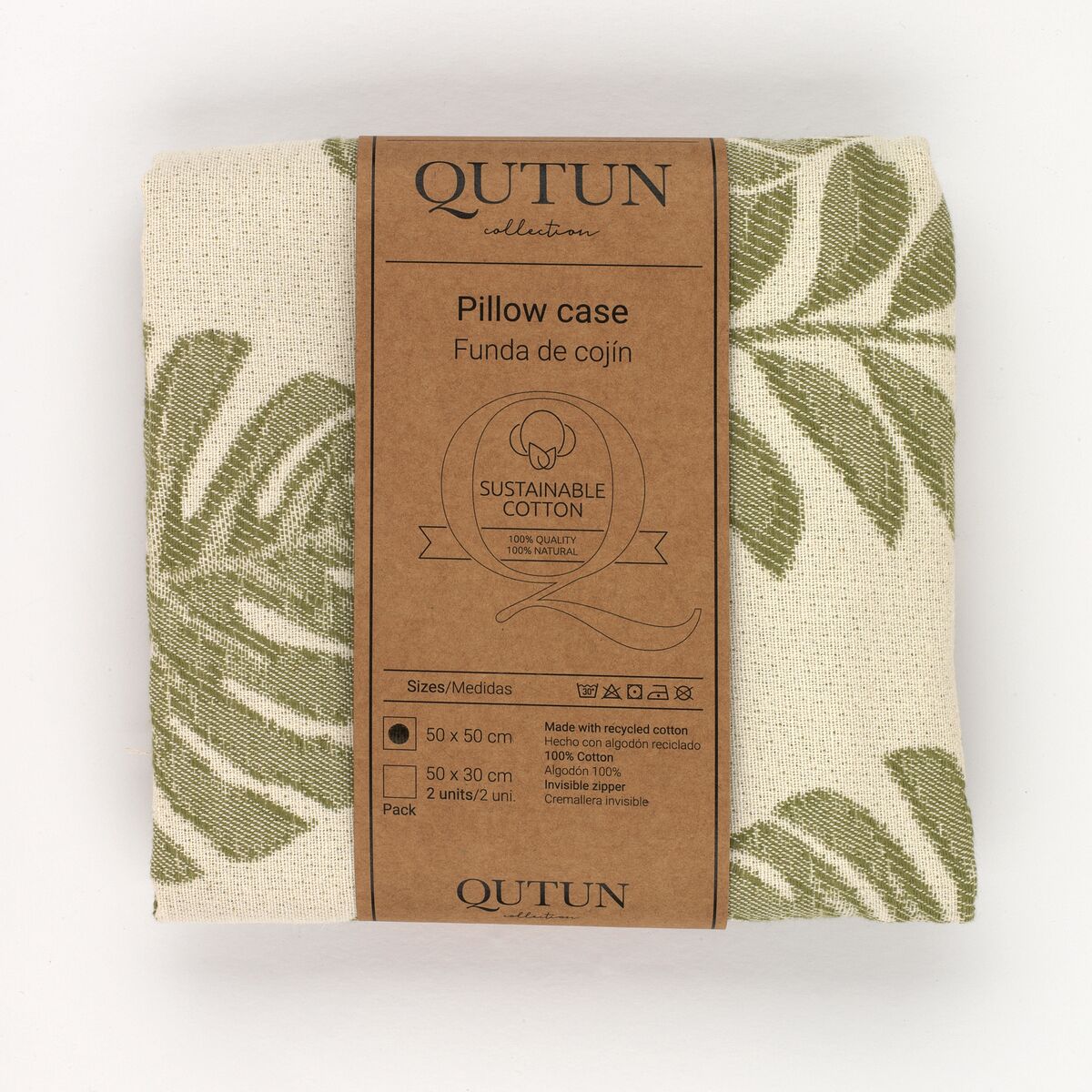 אלכסנדרה בית חי כרית אורדזה כיסוי ירוק 30 x 50 ס ”מ 30 x 1 x 50 ס” מ 2 חתיכות-3