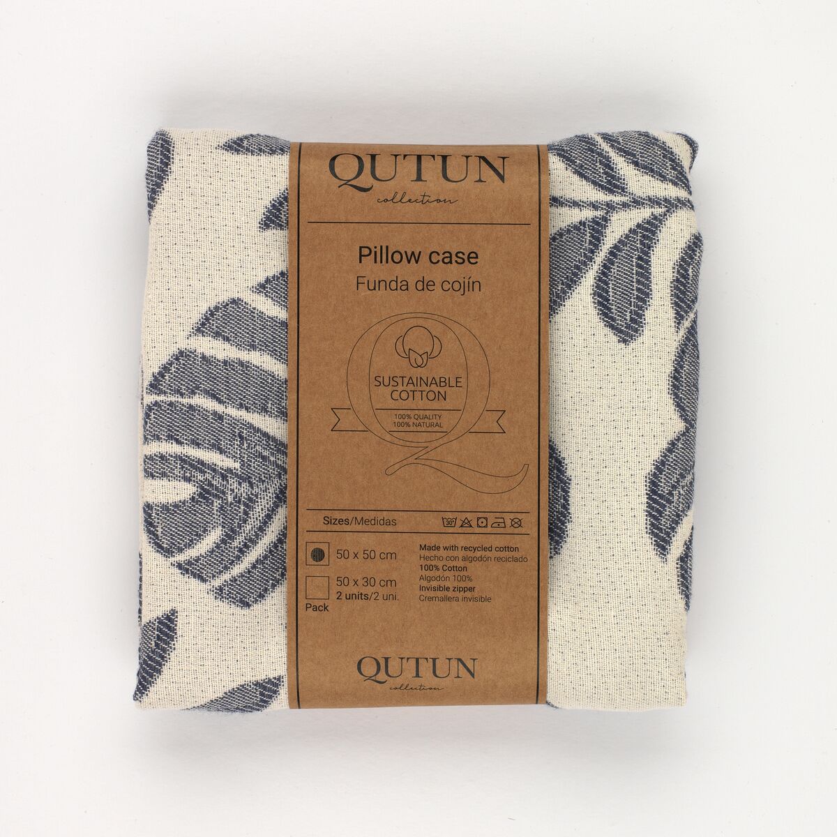 Alexandra House Living Ordesa Blue 50 x 50 cm 50 x 1 x 50 cm Pillow Case-3