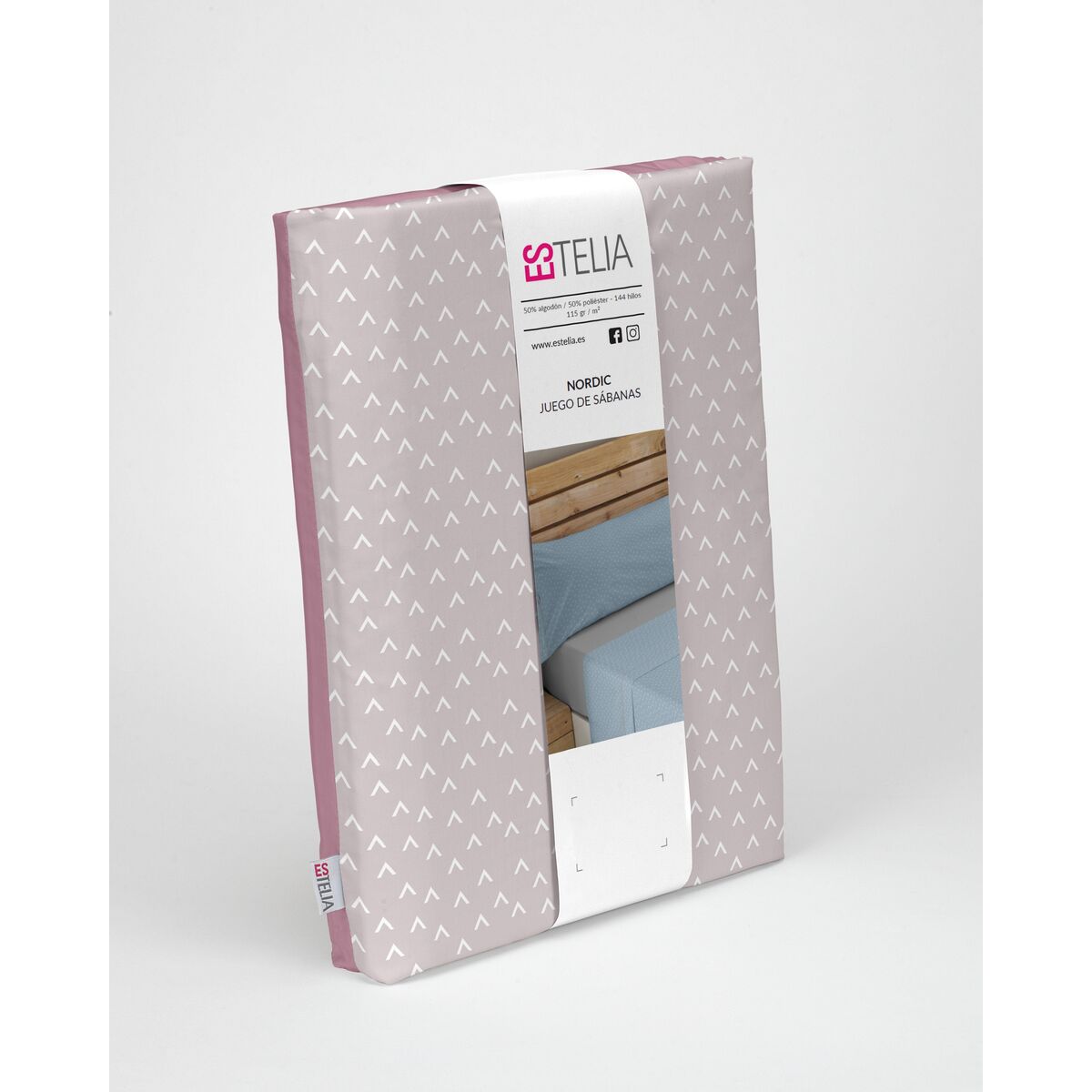 Saco Nordic sem preenchimento Alexandra House Living Estélia Malva 105 cama 3 Itens-5