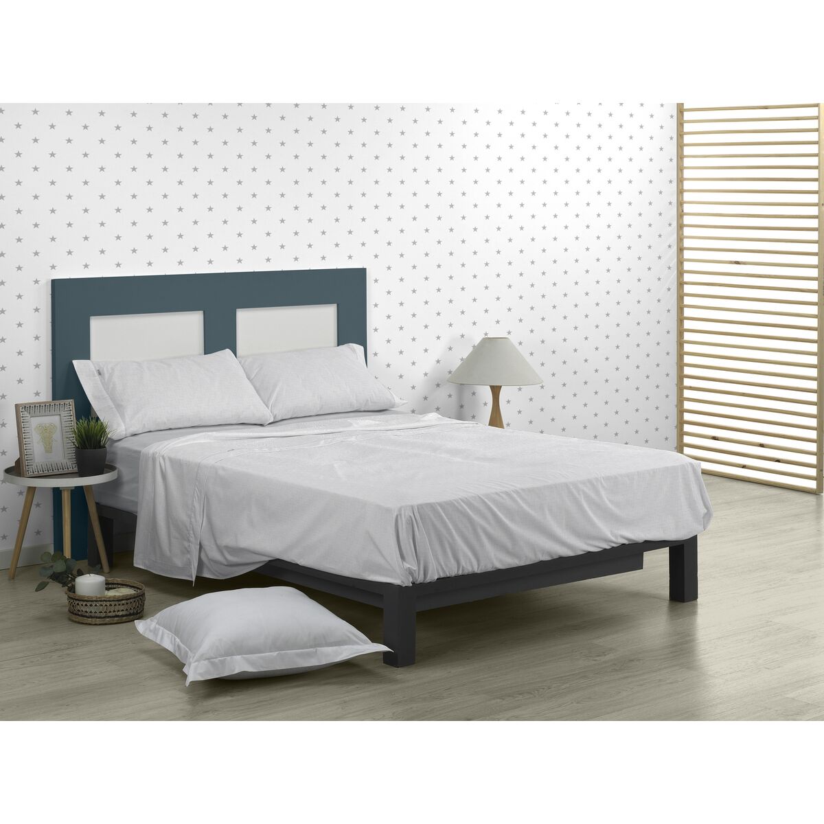 Saco Nordic sem preenchimento Alexandra House Living Estélia Cama Preta 150 cama 3 Itens-3